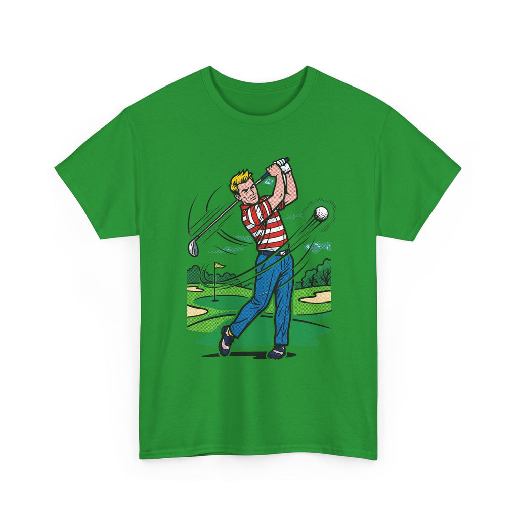 Golf Swing Graphic T-Shirt — Vintage Golfer Illustration Tee