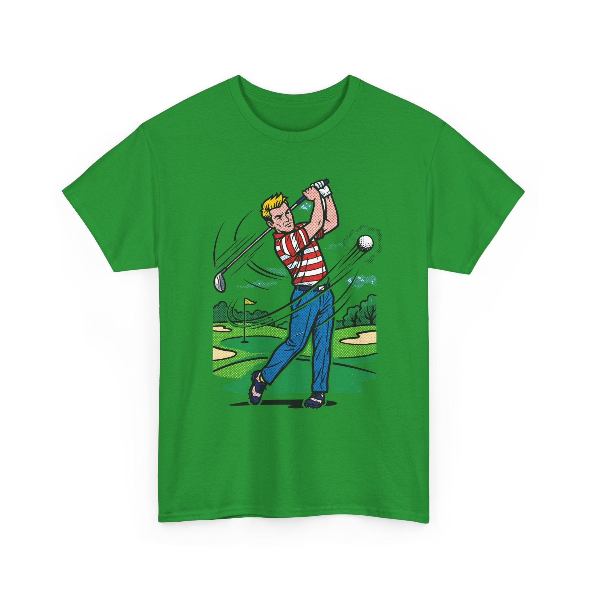 Golf Swing Graphic T-Shirt — Vintage Golfer Illustration Tee
