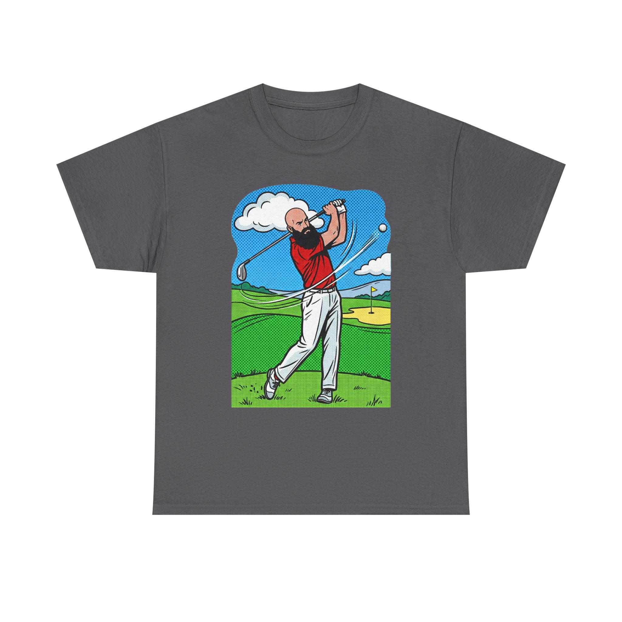 Golf Swing Graphic Tee — Golfer Illustration Shirt for Golf Lovers