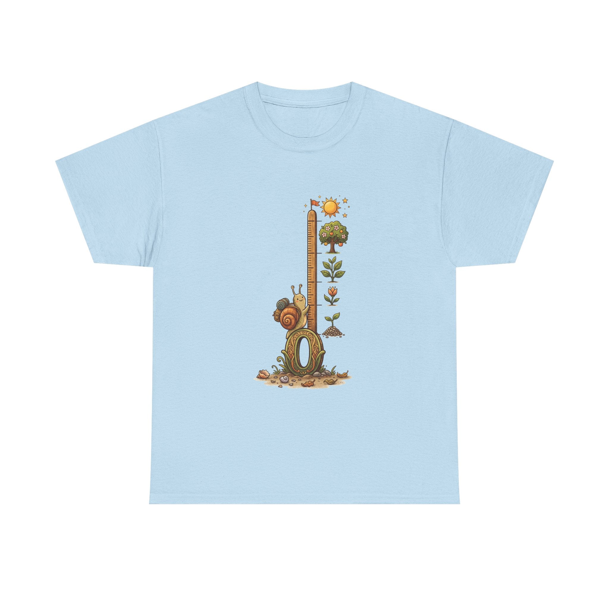Growth Meter Graphic Tee — Cute Bear Planting Height Chart T-Shirt