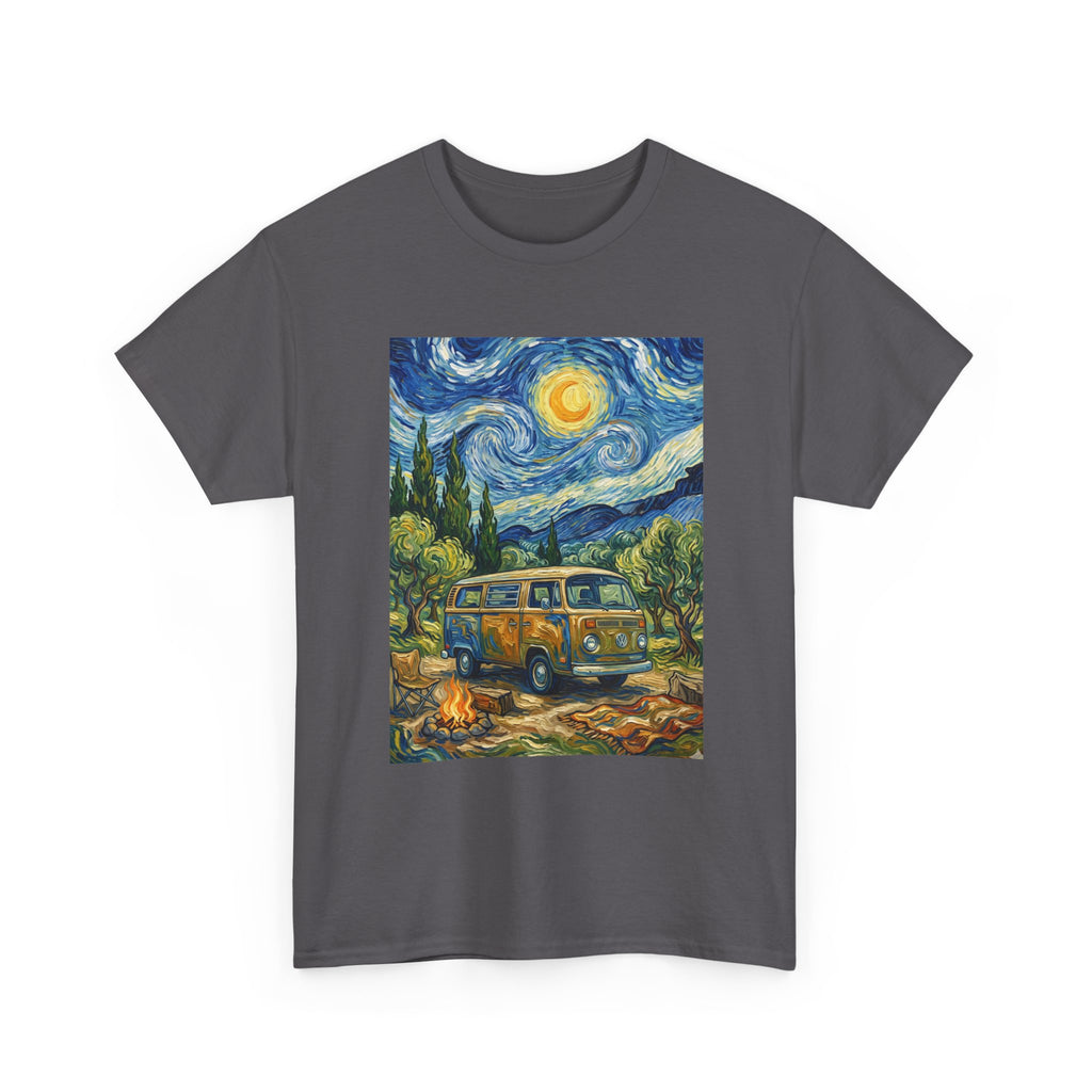 Van Gogh Night Van T-Shirt — Vintage Camper Starry Sky Tee
