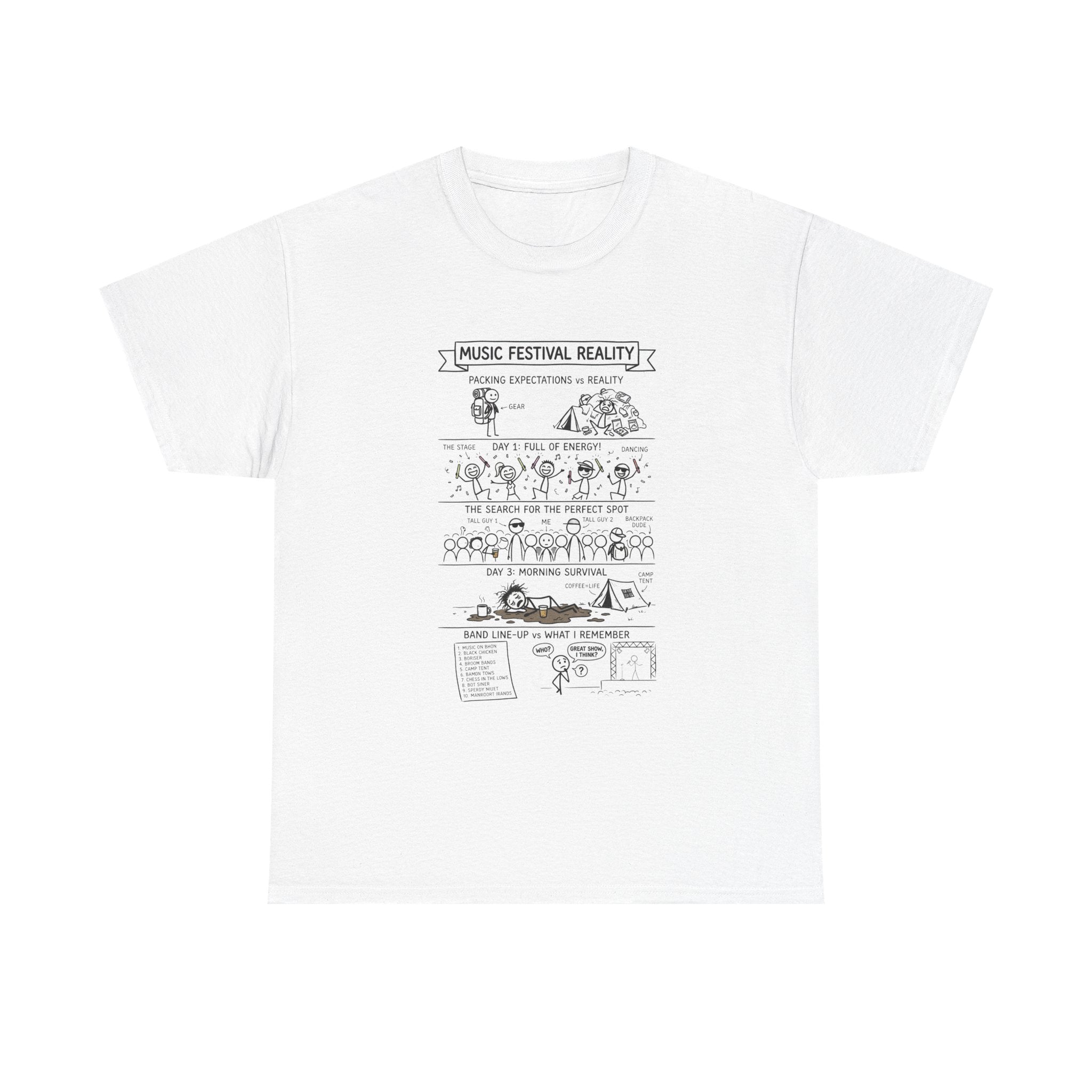 Music Festival Reality Tee – Funny Concert Comic Graphic T-Shirt