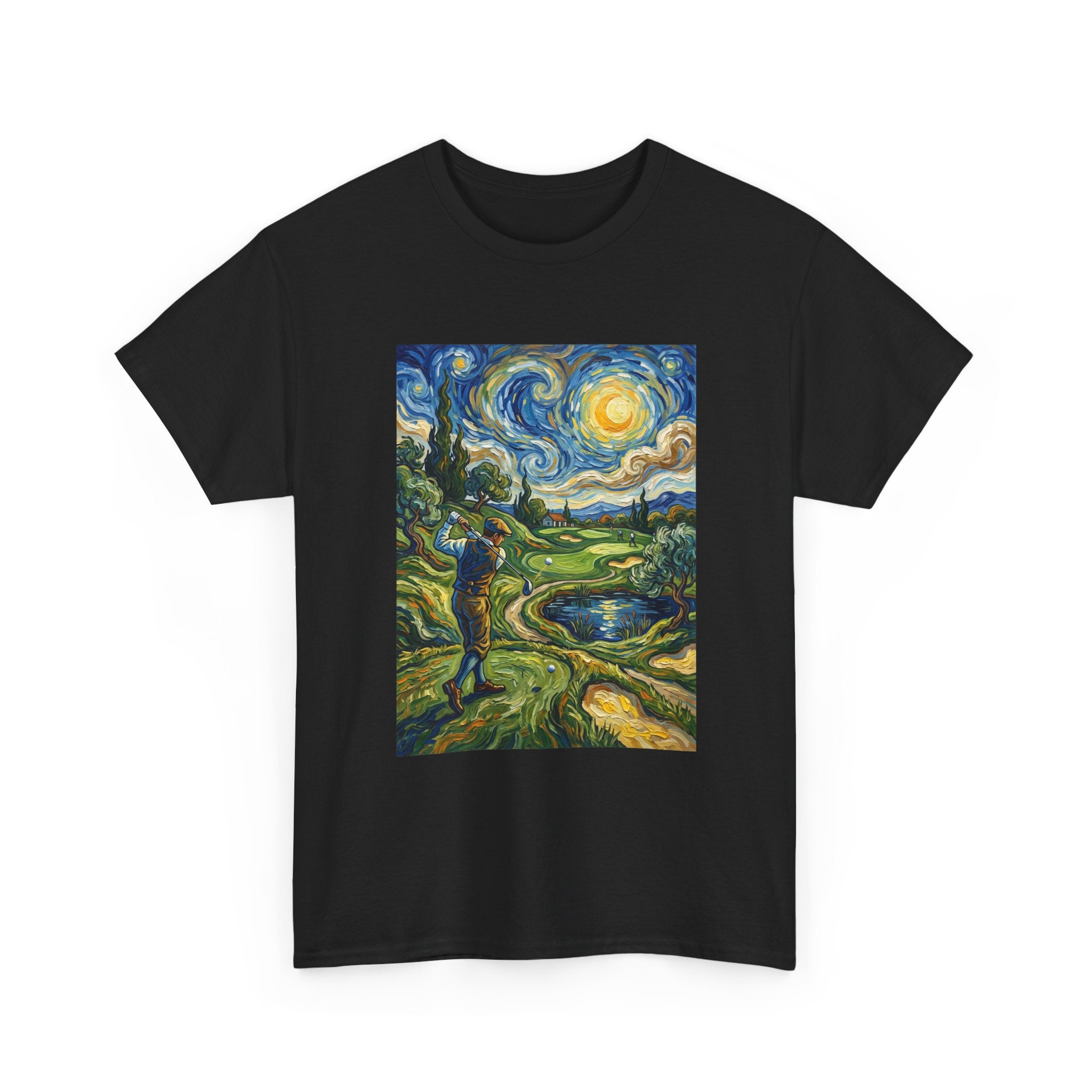 Golf Van Gogh Style T-Shirt — Starry Night Golf Artwork Tee