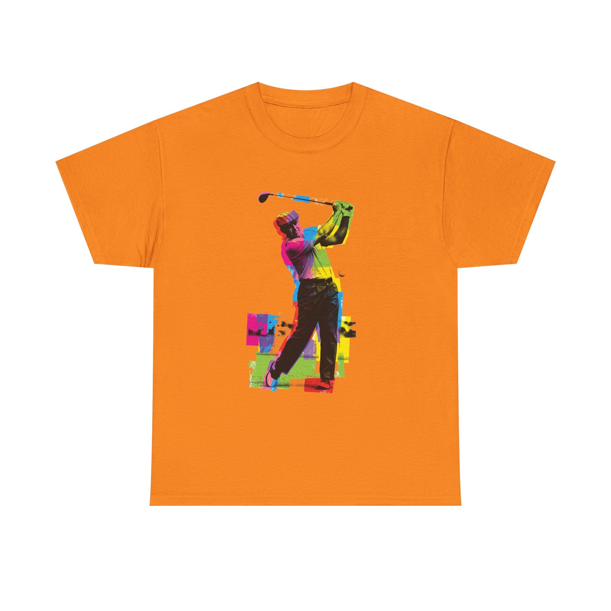 Golf Swing Pop Art T-Shirt — Colorful Golfer Graphic Tee