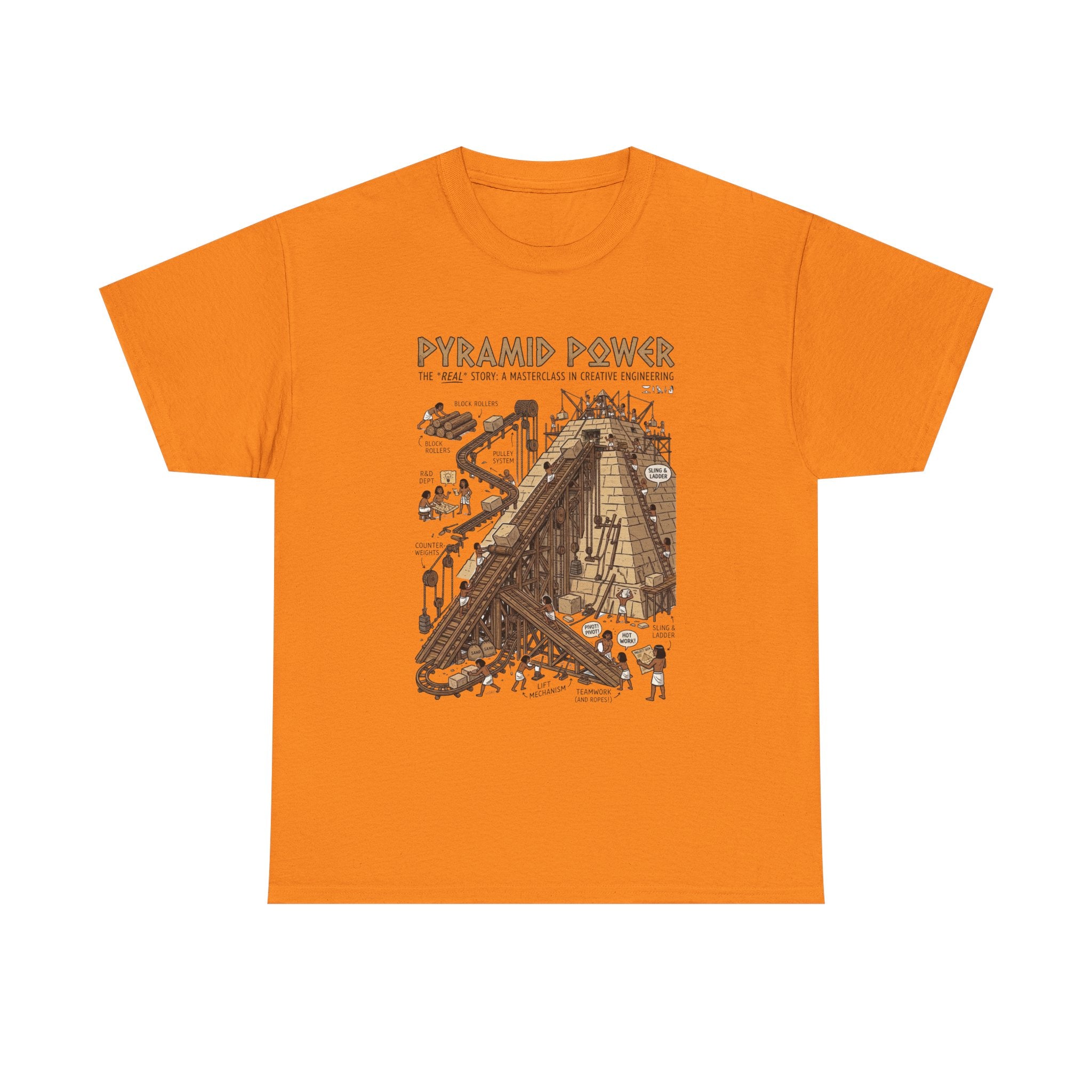 Pyramid Power Tee — Vintage Egyptian Pyramid Diagram Graphic T‑Shirt