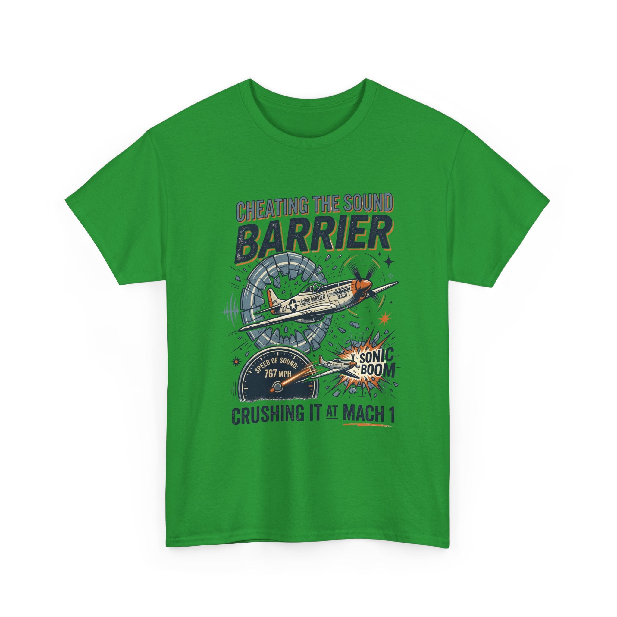 Cheating the Sound Barrier Aviation T-Shirt – "Crushing It at Mach 1" Pilot Tee
