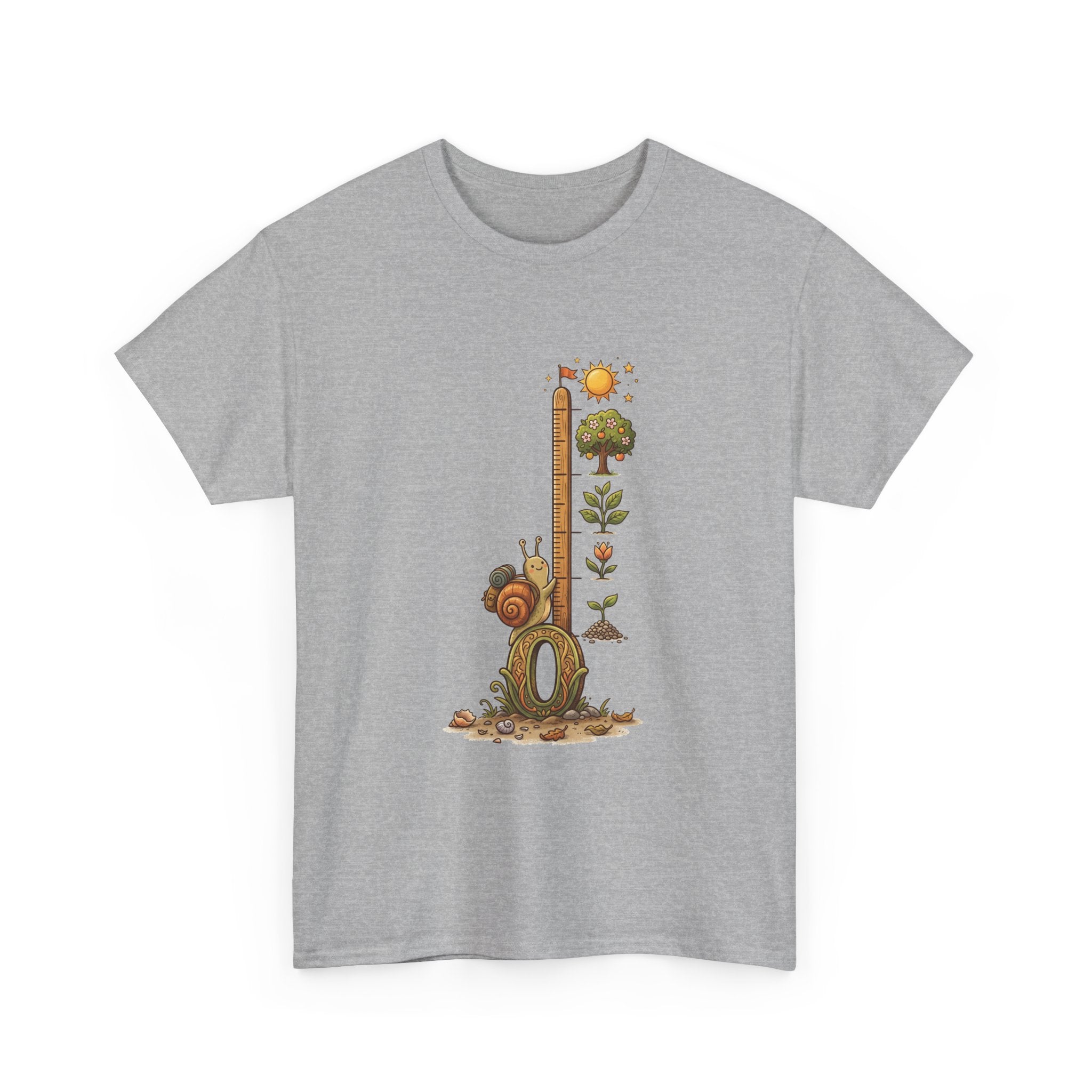 Growth Meter Graphic Tee — Cute Bear Planting Height Chart T-Shirt