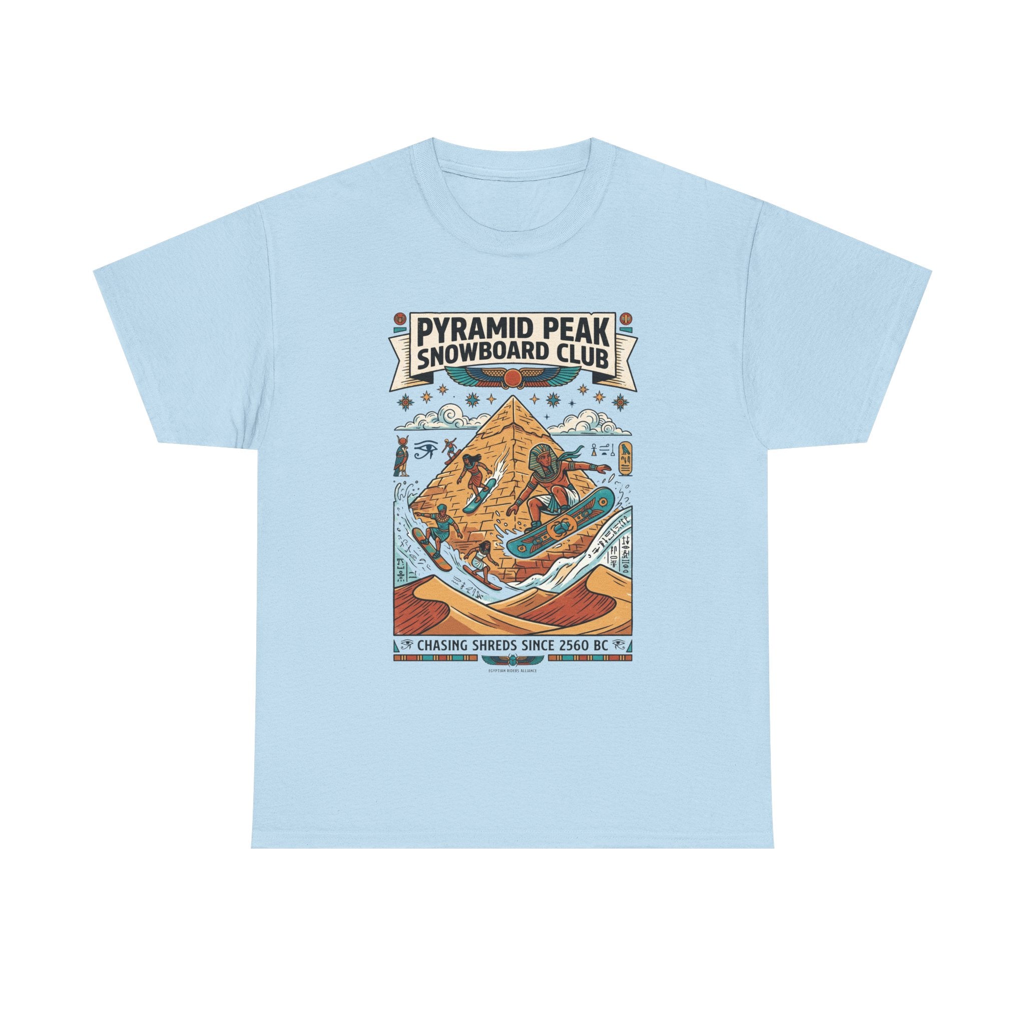 Snowboard Club Graphic Tee — "Pyramid Peak Snowboard Club" Vintage Winter Shirt