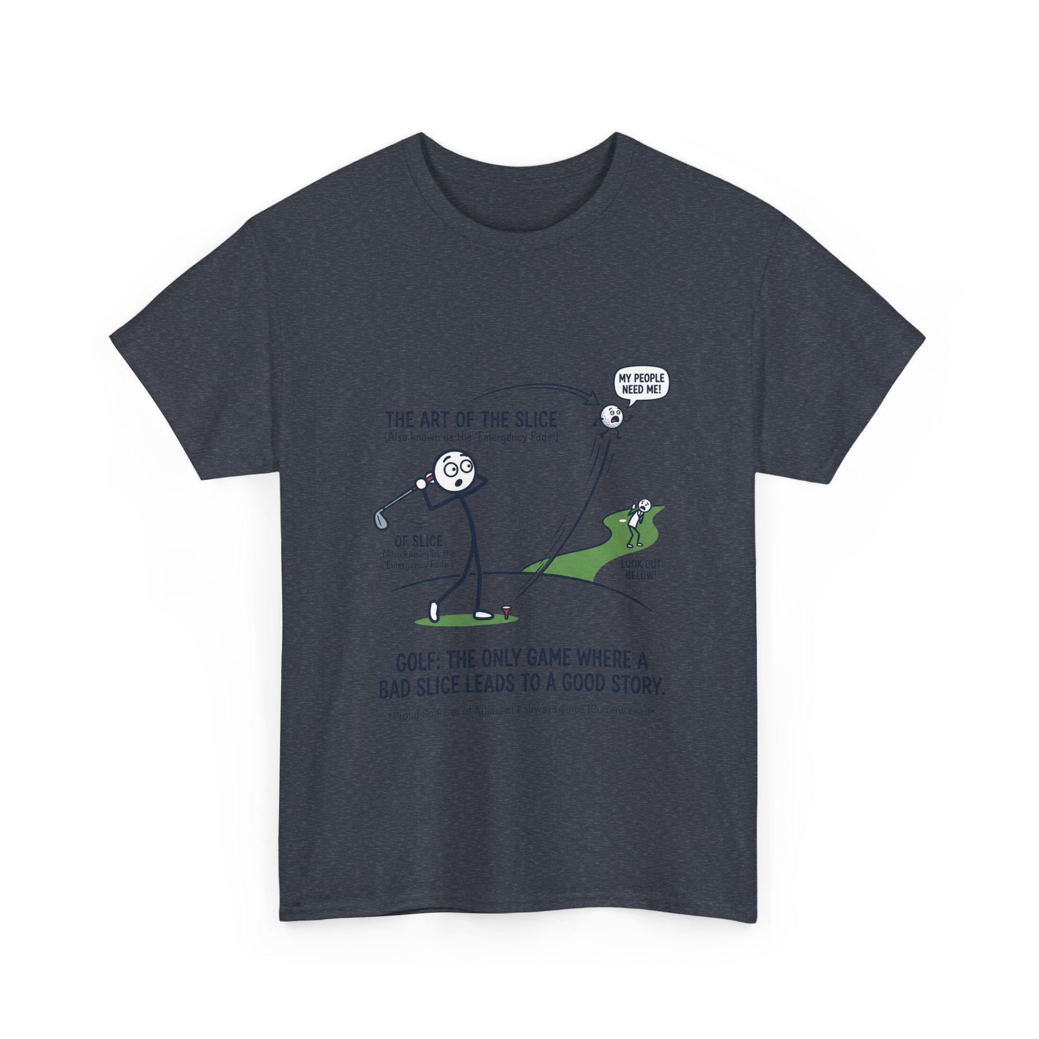 Golf Slice T-Shirt — "The Art of the Slice" Funny Golf Humor Tee