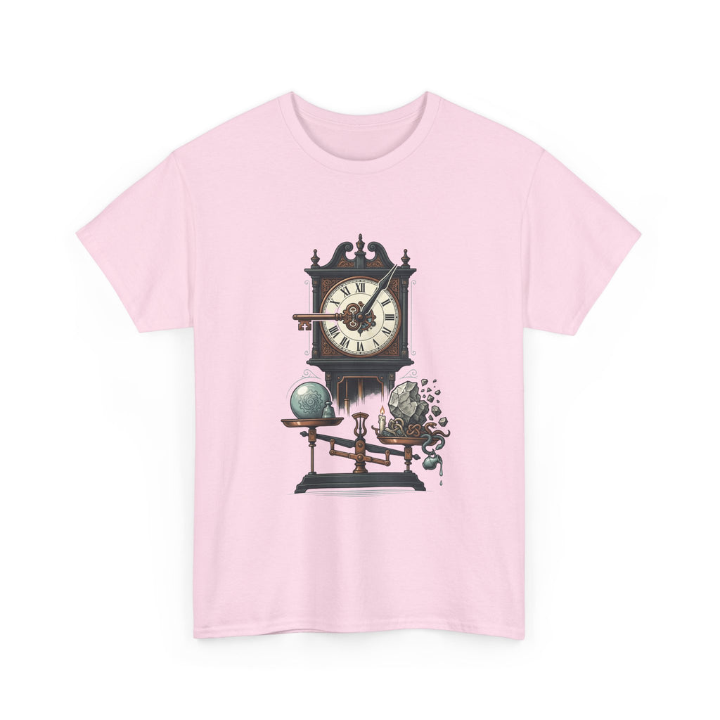 Vintage Clock & Globe Tee — Steampunk Timekeeper Graphic T-Shirt