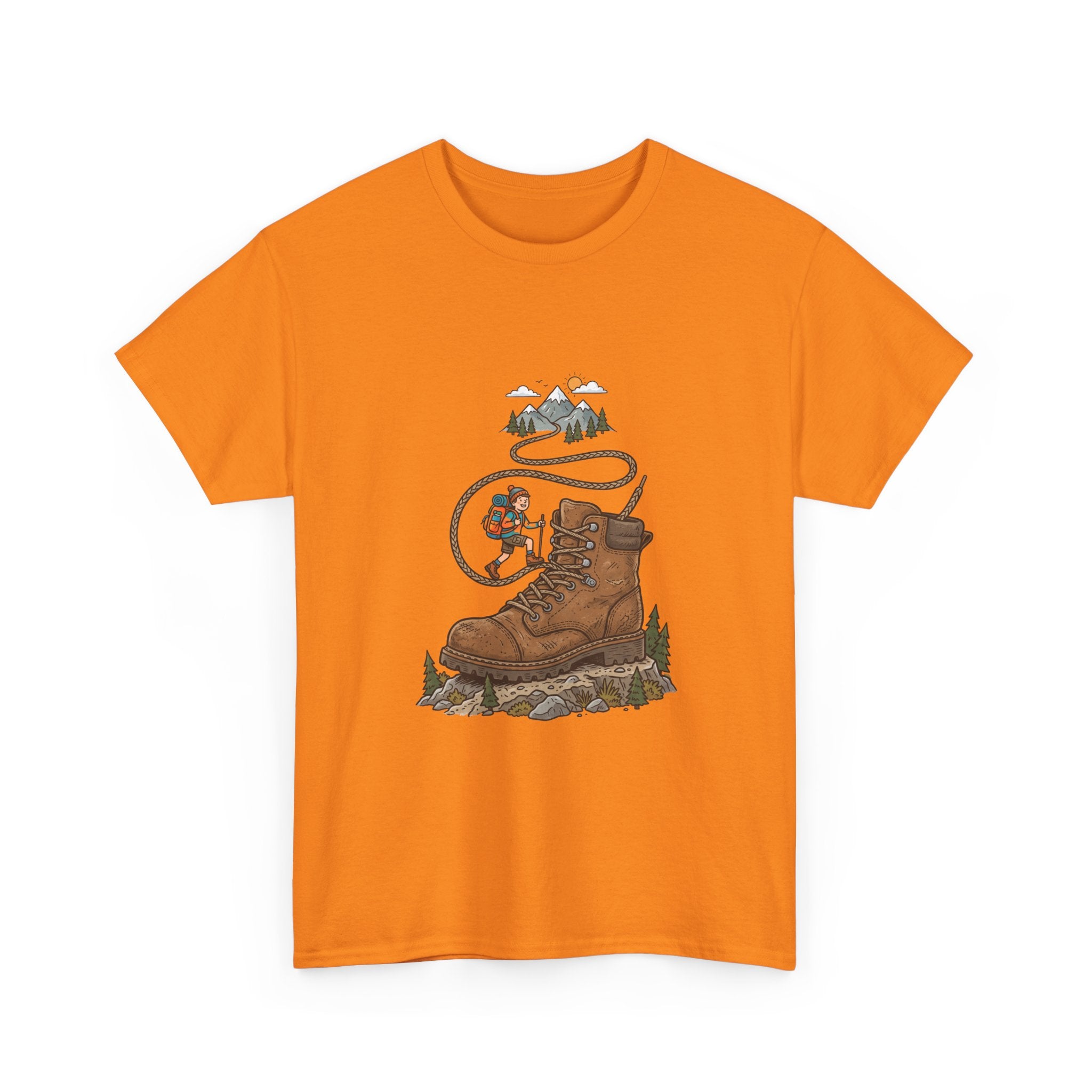 Hiking Boot Adventure Graphic Tee — Outdoor Trail Camper Shirt
