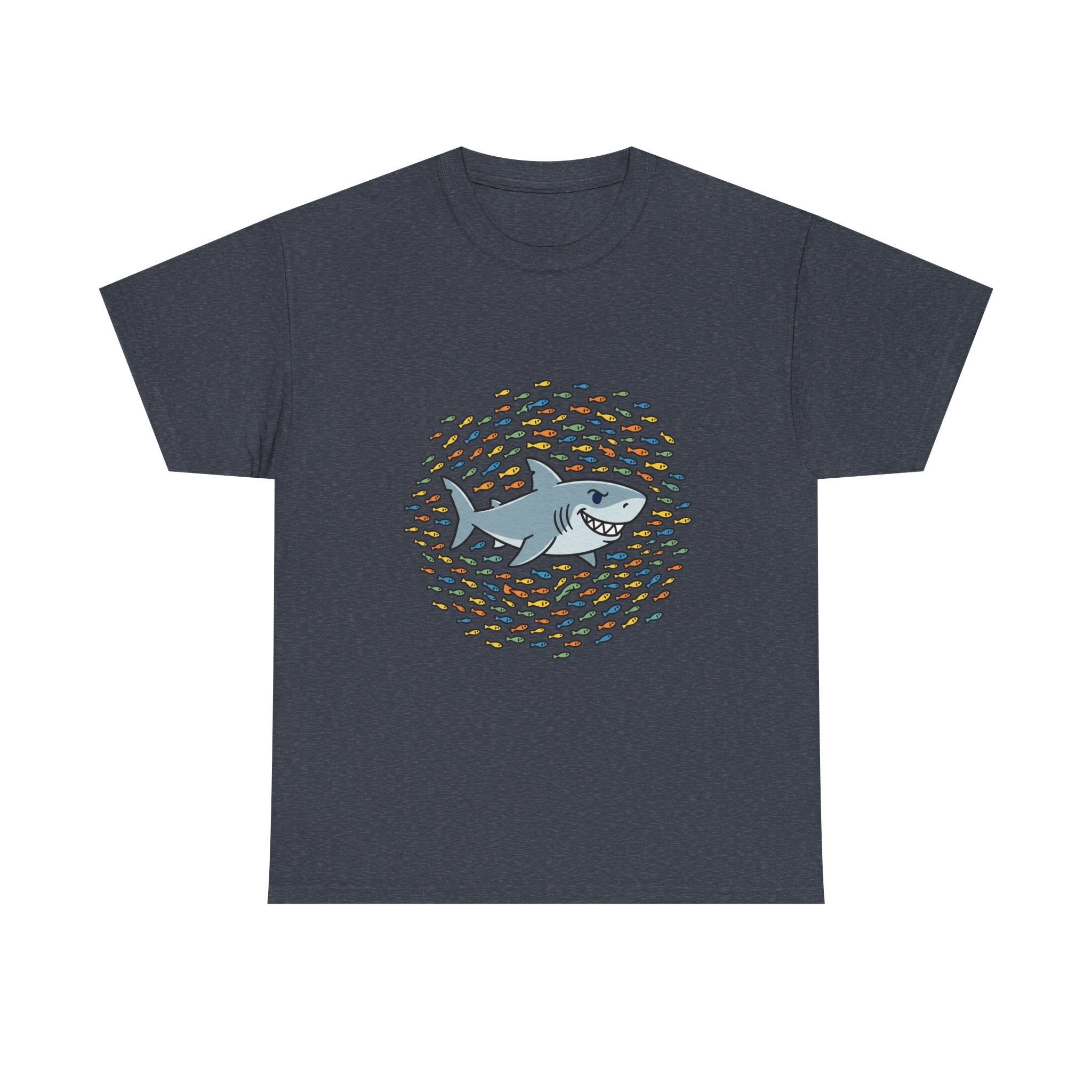 Shark and School Graphic Tee — Cute Ocean Kids Shirt