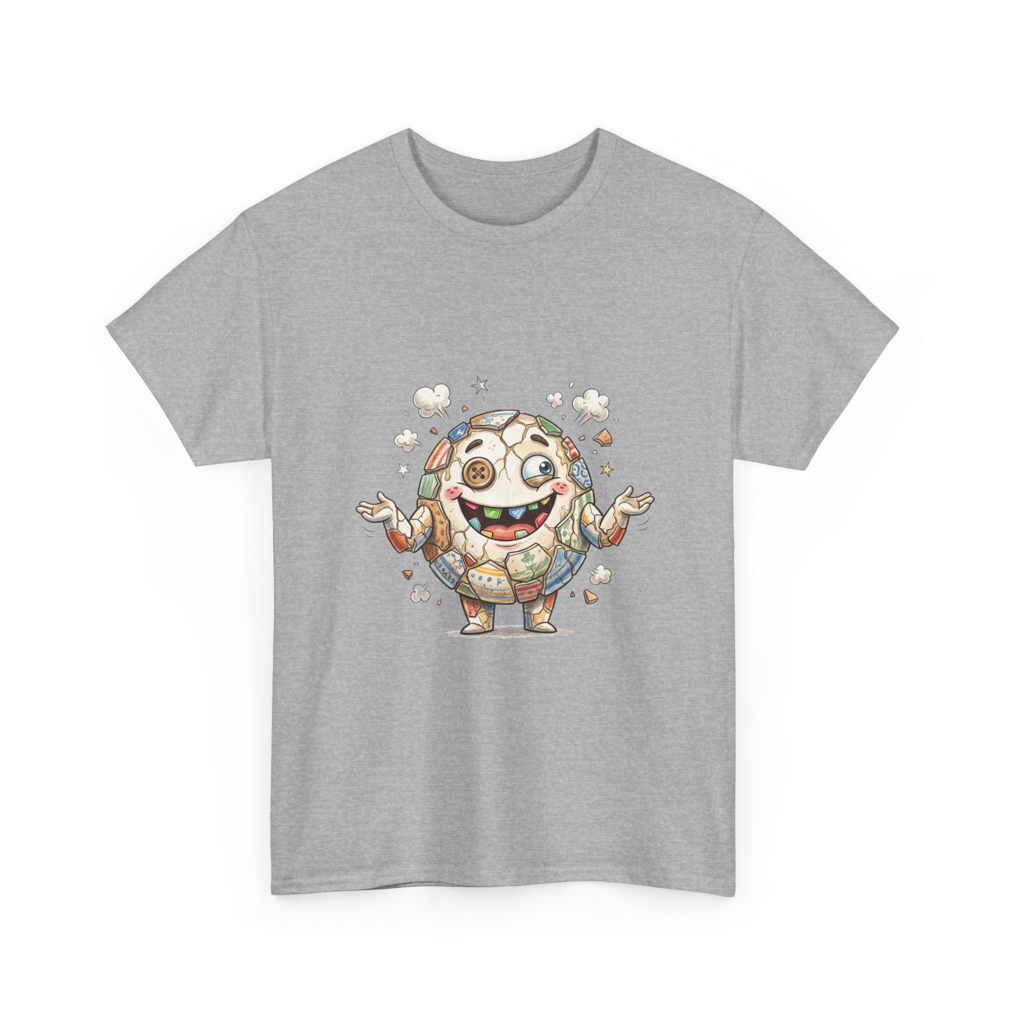 T-Shirt — Cute Kawaii Mosaic Egg Character Illustration Tee