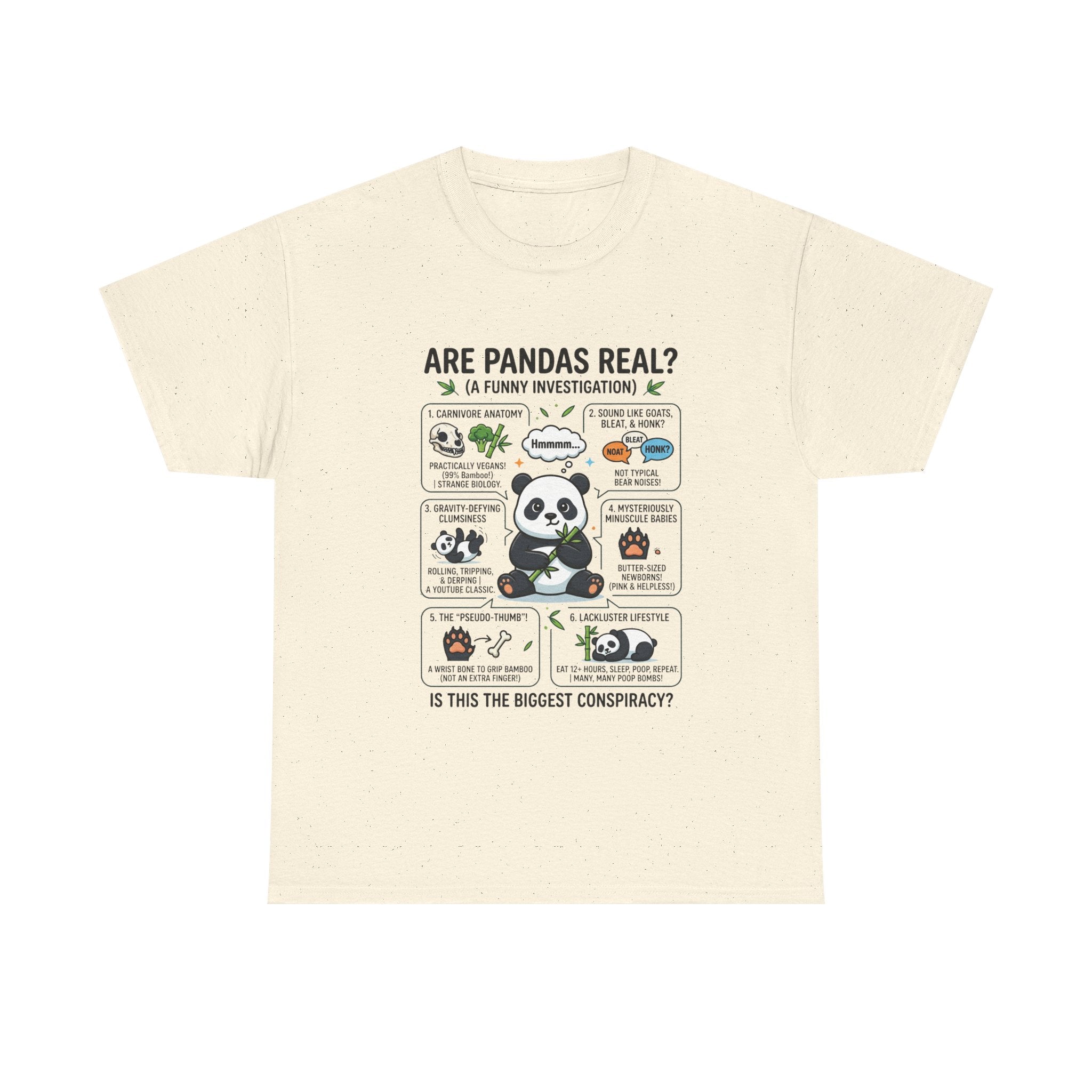 Are Pandas Real? Funny Panda Infographic T-Shirt