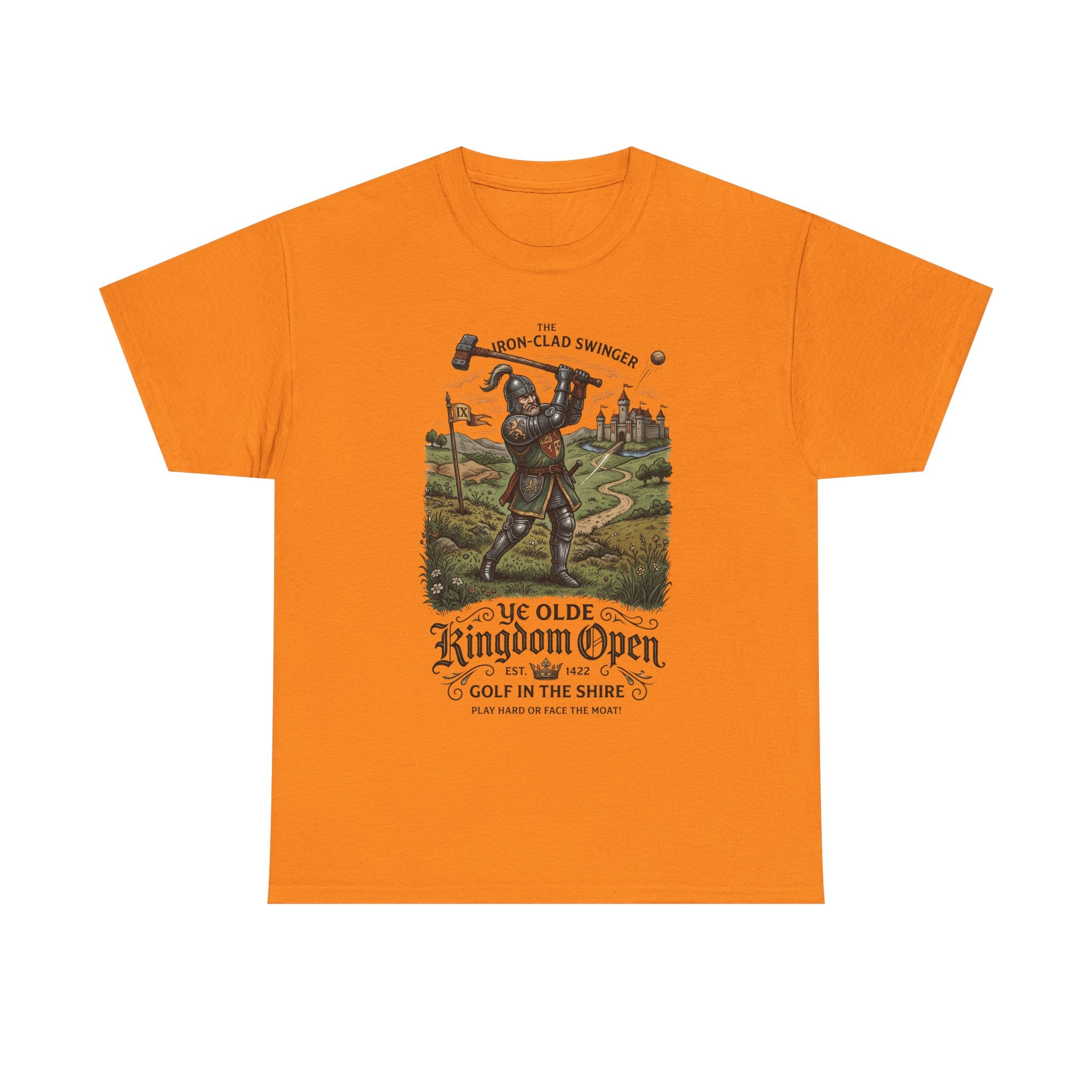 Golf T-Shirt — 'Ye Olde Kingdom Open' Vintage Medieval Golf Graphic Tee