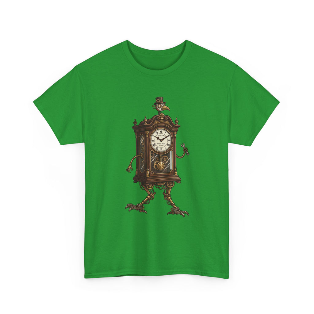 Clockwork Grandfather Tee — Vintage Walking Clock Graphic T-Shirt