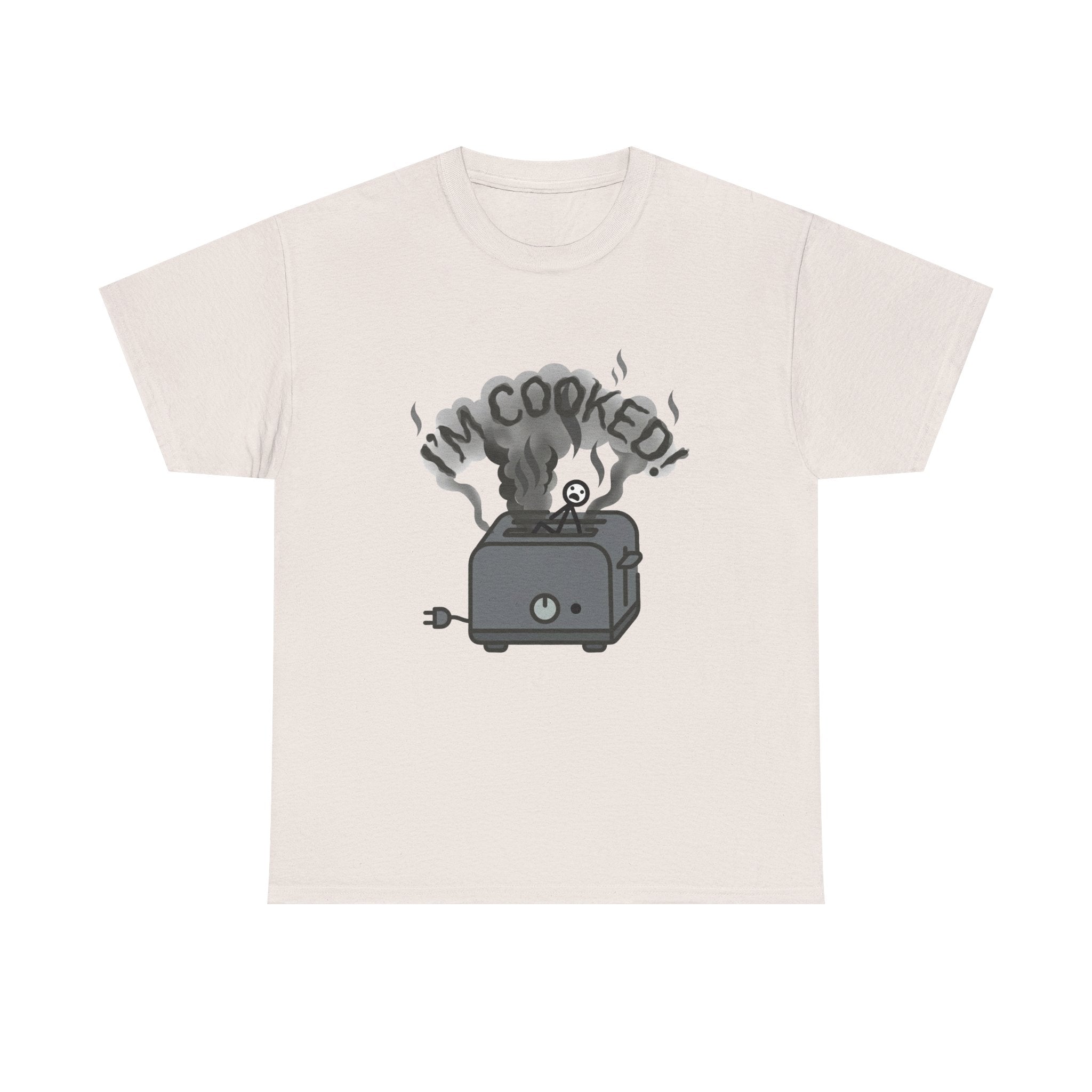 I'm Cooked Toaster T‑Shirt — Funny Kitchen Appliance Graphic Tee