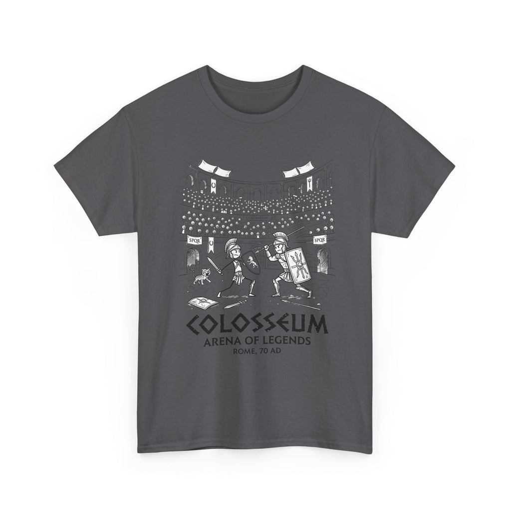 Colosseum Arena of Legends Graphic Tee — Roman Gladiator Coliseum Shirt