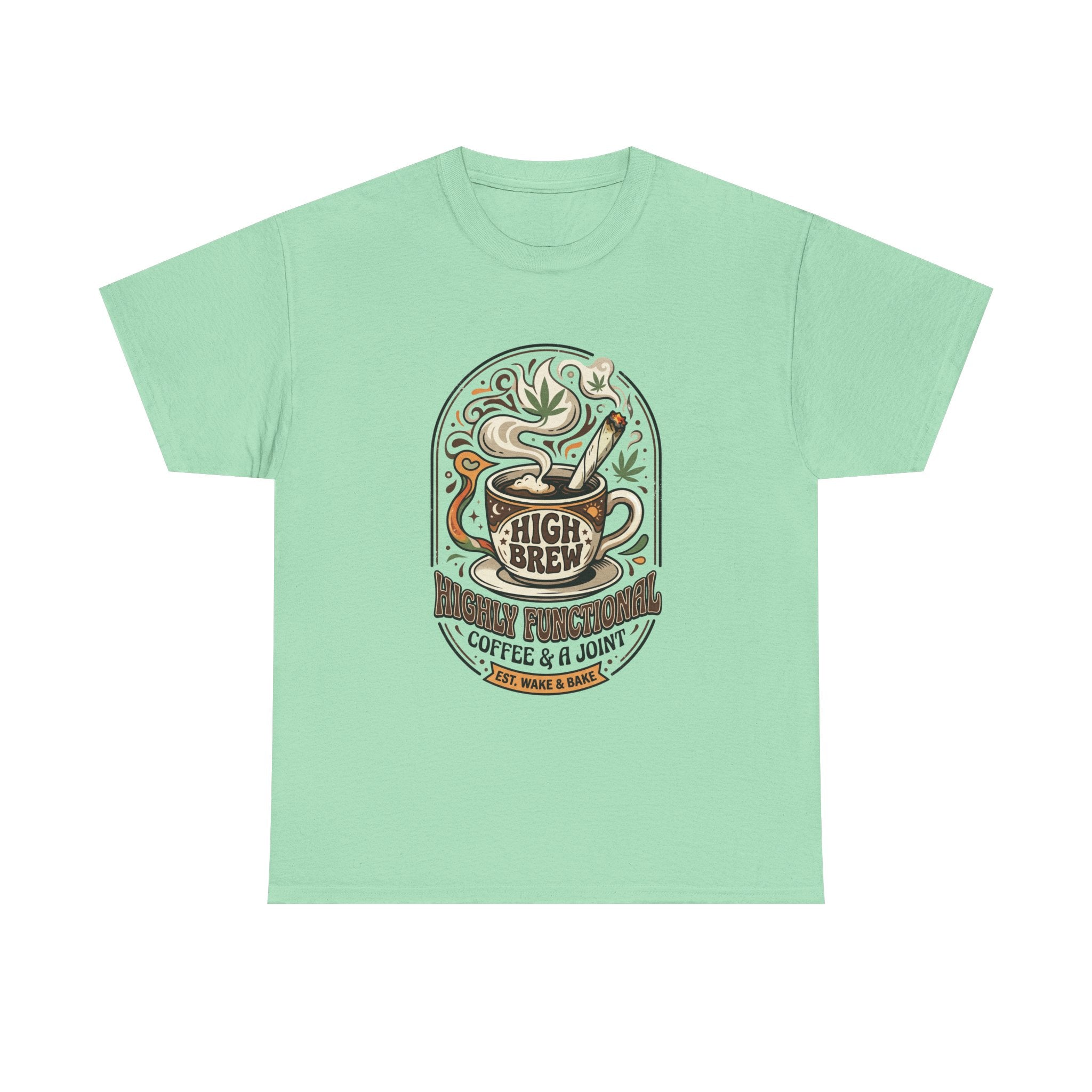 Coffee & Joint Tee — “High Brew” Graphic Coffee T‑Shirt
