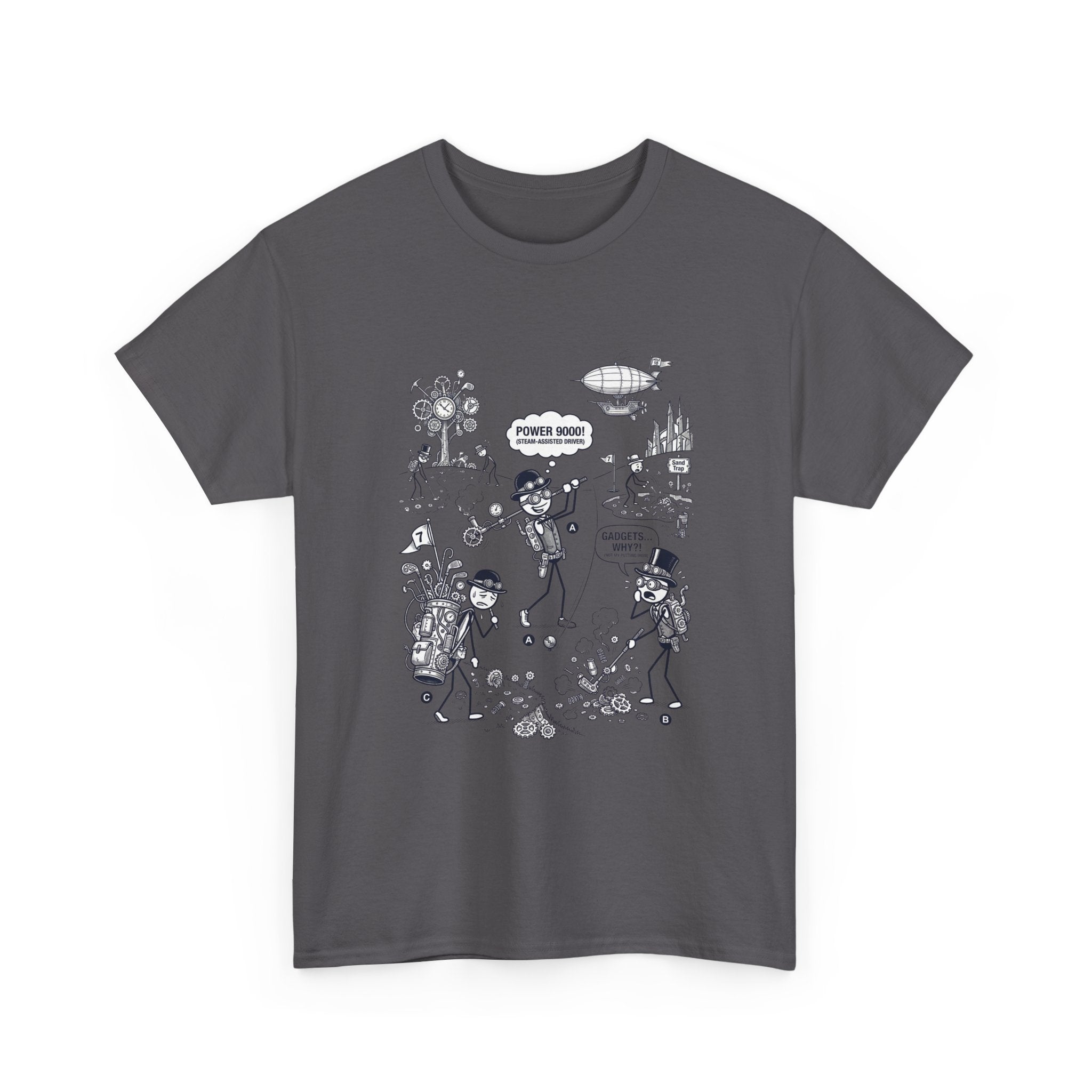 Steampunk Golf Graphic Tee —  "Good Vibes" Illustration