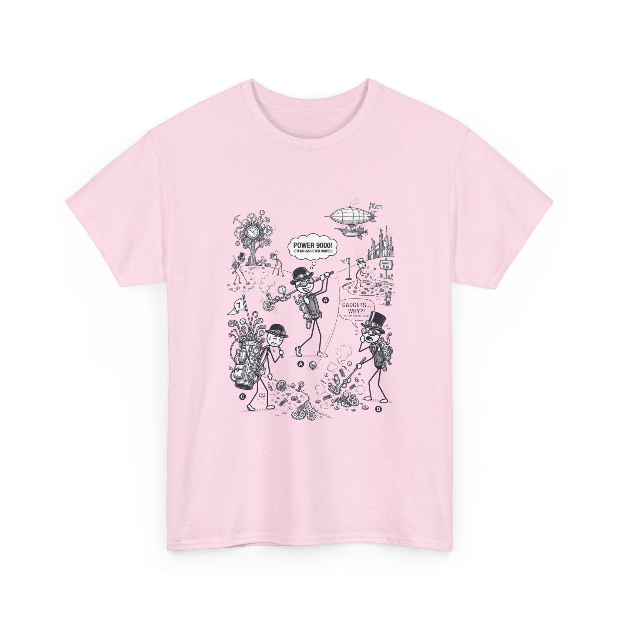 Steampunk Golf Graphic Tee —  "Good Vibes" Illustration
