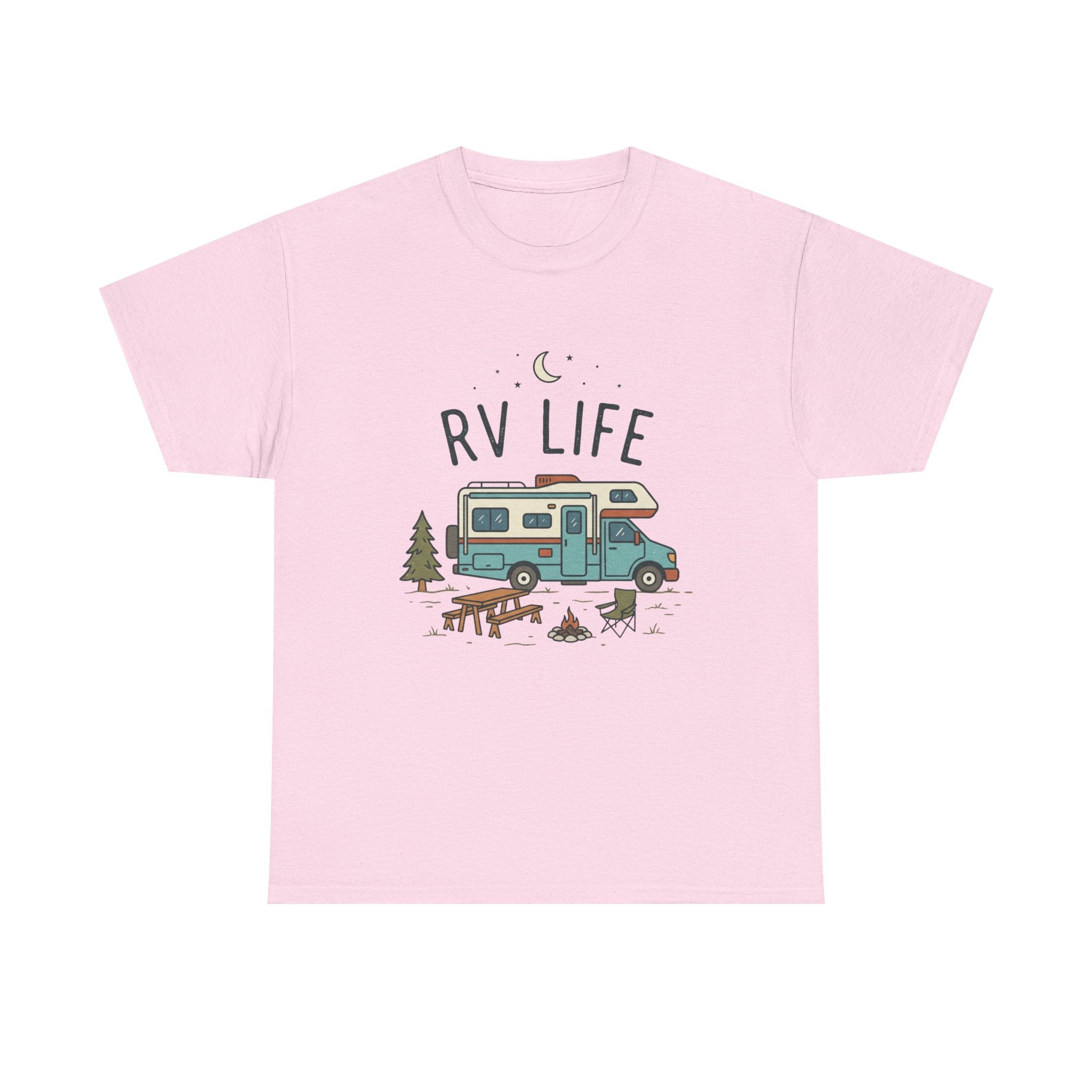 RV Life T‑Shirt — Retro Camper Tee for RV Travelers & Camping Enthusiasts