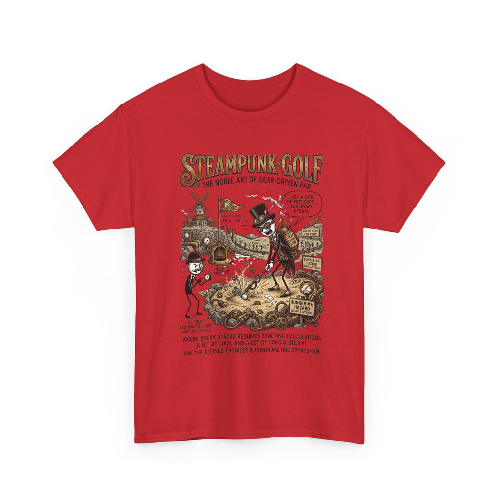 Steampunk Golf T-Shirt — Vintage Mechanical Golfers Graphic Tee