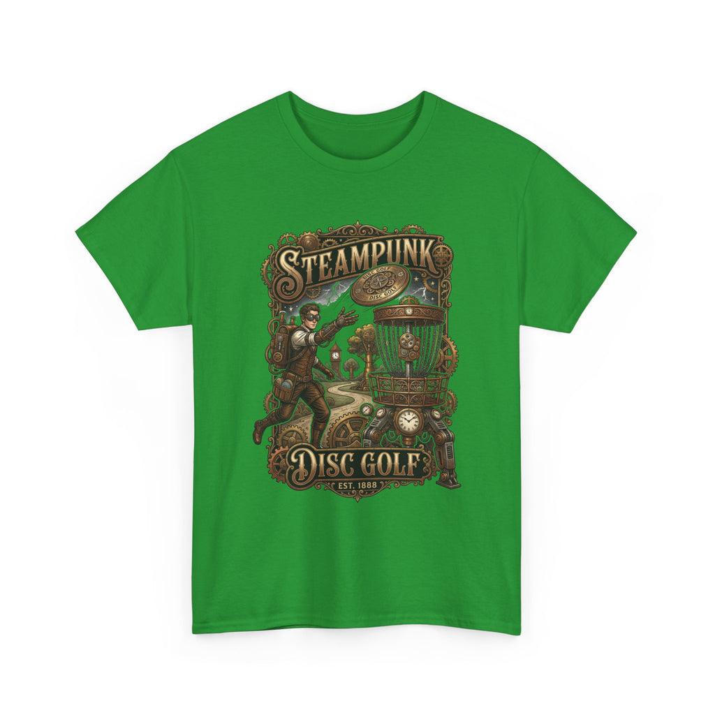 Steampunk Disc Golf T‑Shirt – Vintage Industrial Disc Golf Tee