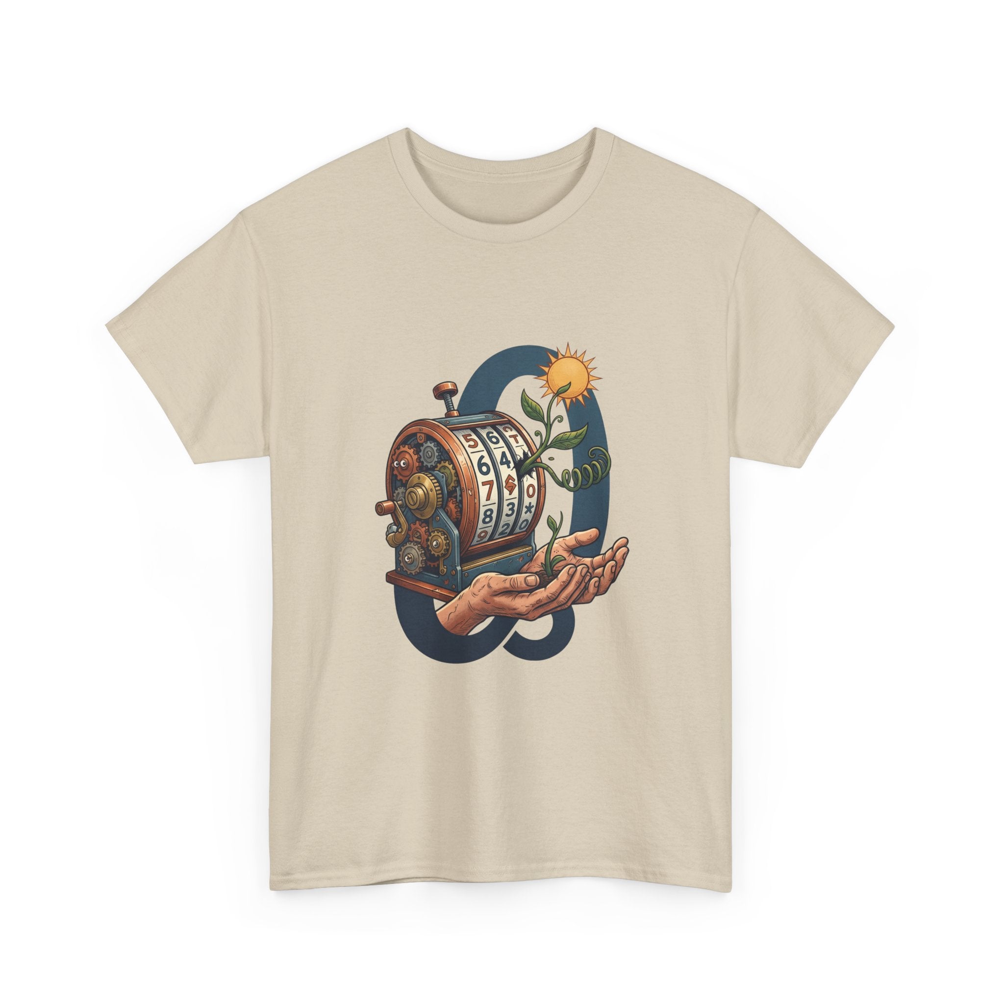 Vintage Slot Machine Tee — Retro Casino Art T-Shirt with Sunflower. idk