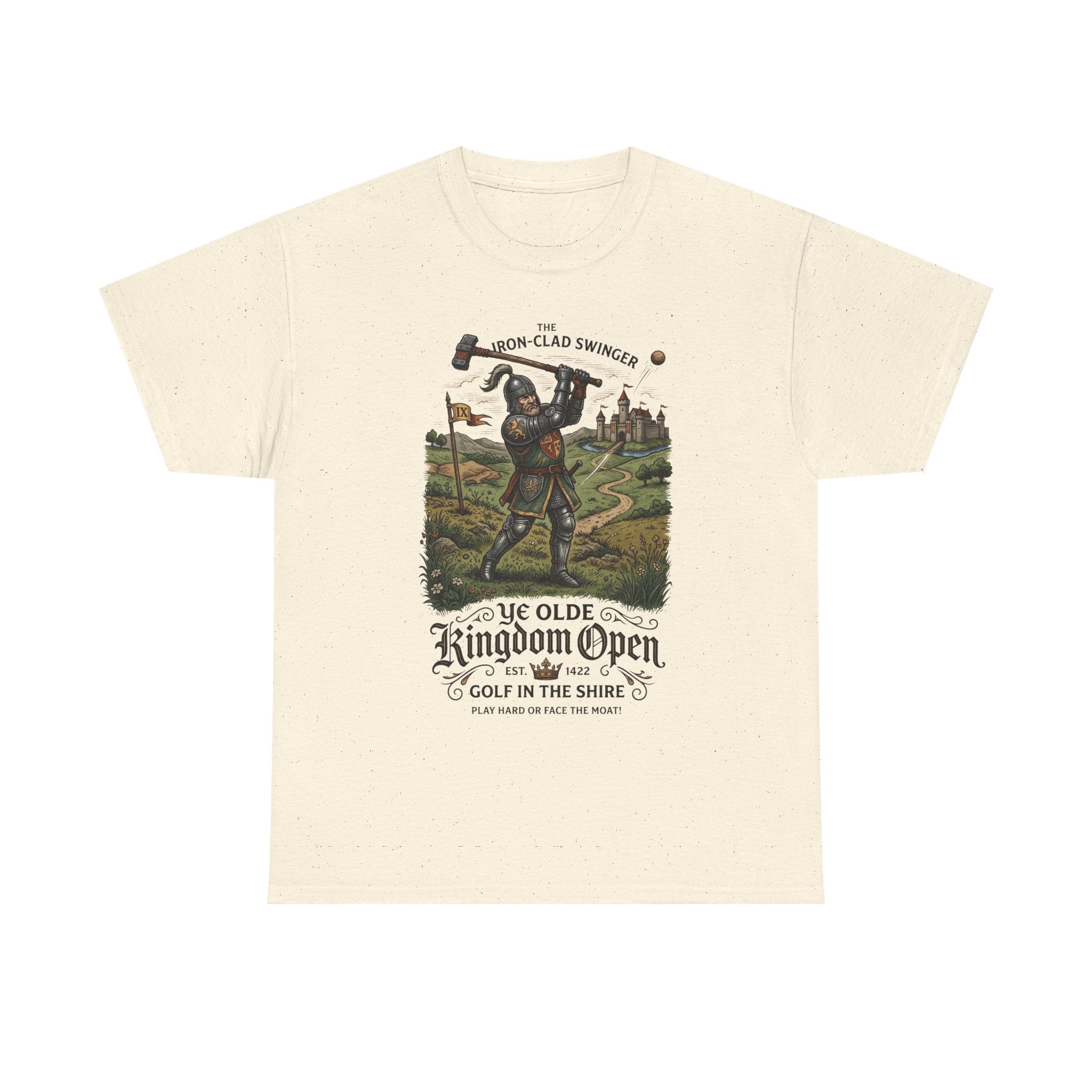 Golf T-Shirt — 'Ye Olde Kingdom Open' Vintage Medieval Golf Graphic Tee