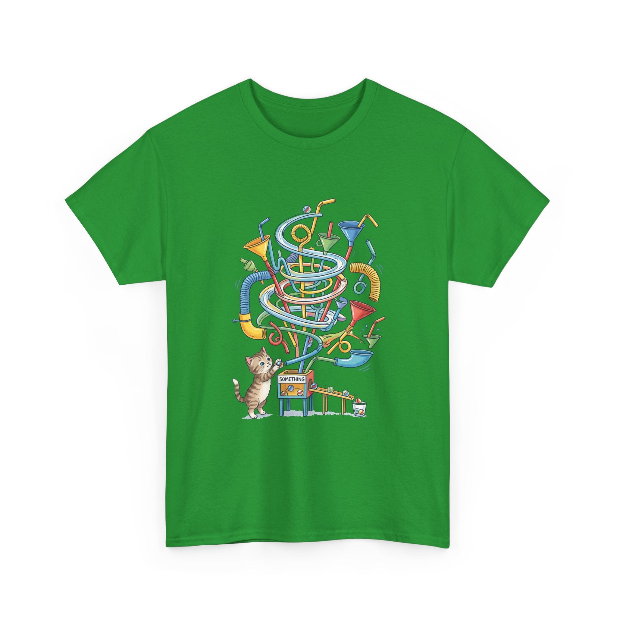 Music Cat T-Shirt — Whimsical Cat Playing Colorful Instruments Tee