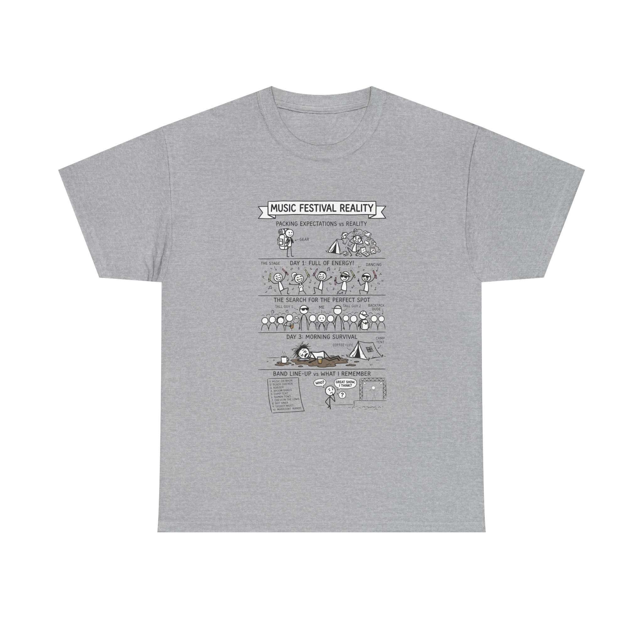 Music Festival Reality Tee – Funny Concert Comic Graphic T-Shirt