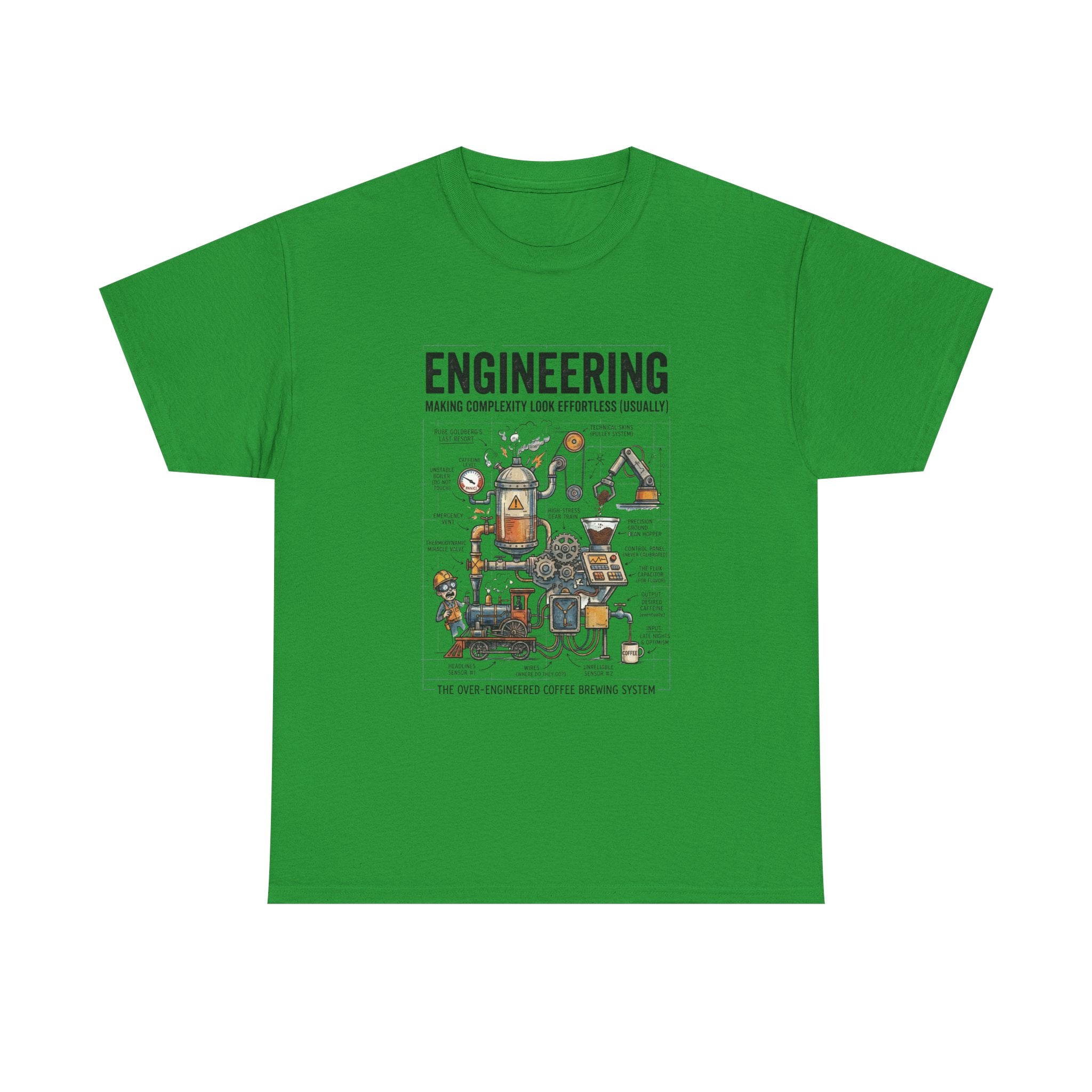 Engineering Diagram T‑Shirt — Funny STEM Illustration Tee for Engineers & Students