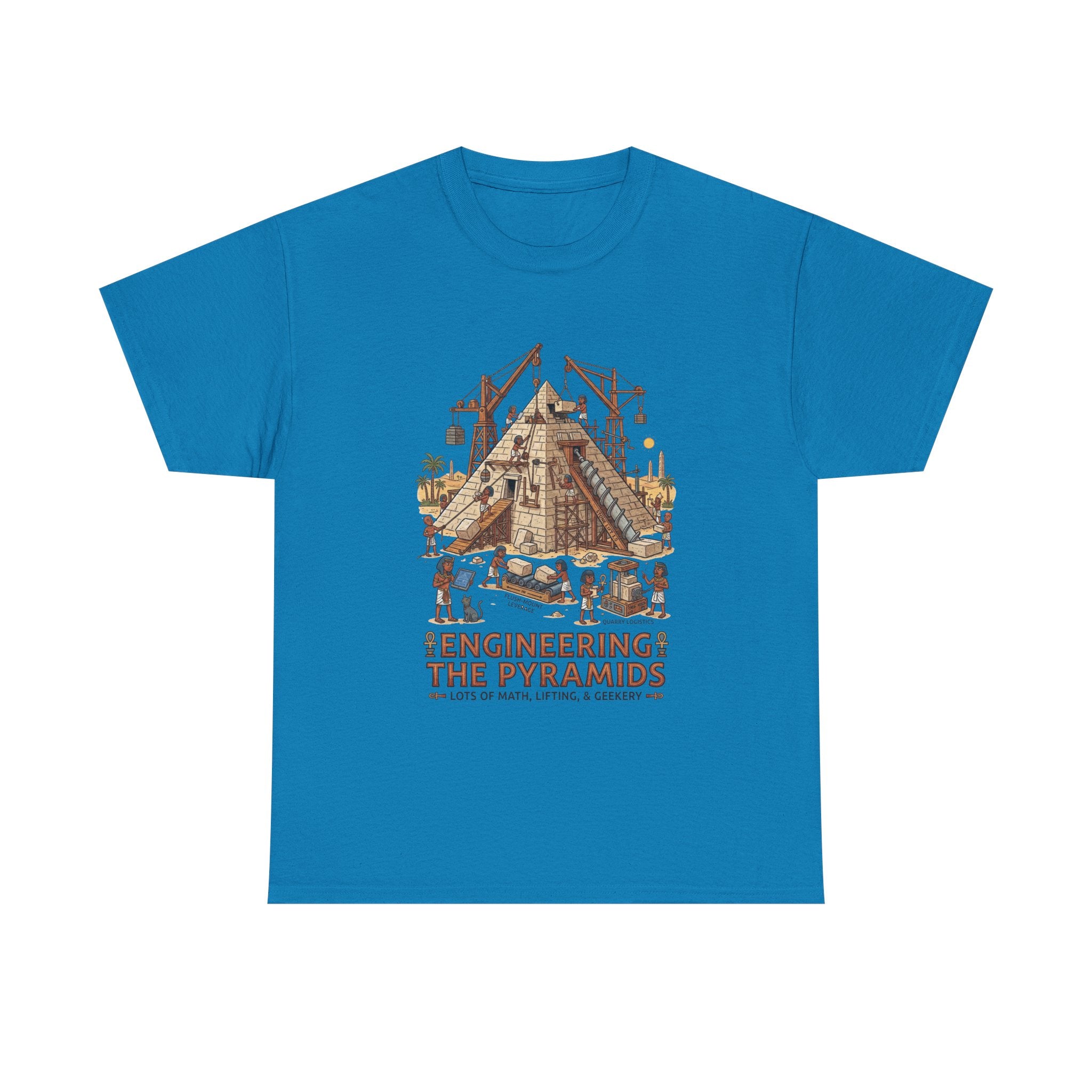 Pyramids Engineering T-Shirt – Vintage Egypt Construction Graphic Tee