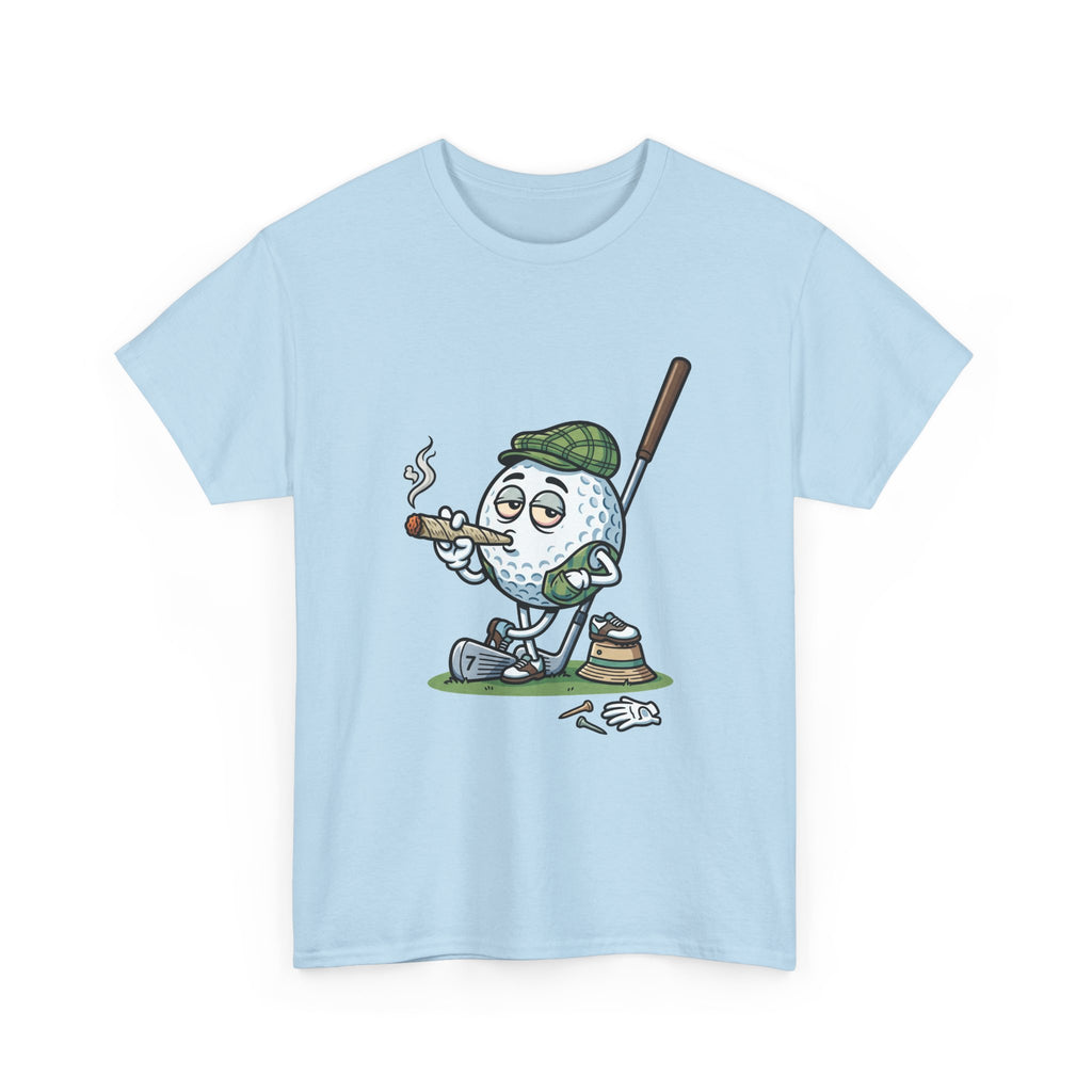Golf Ball Cartoon T-Shirt — Weed Smoking Golfer Vintage Style Tee