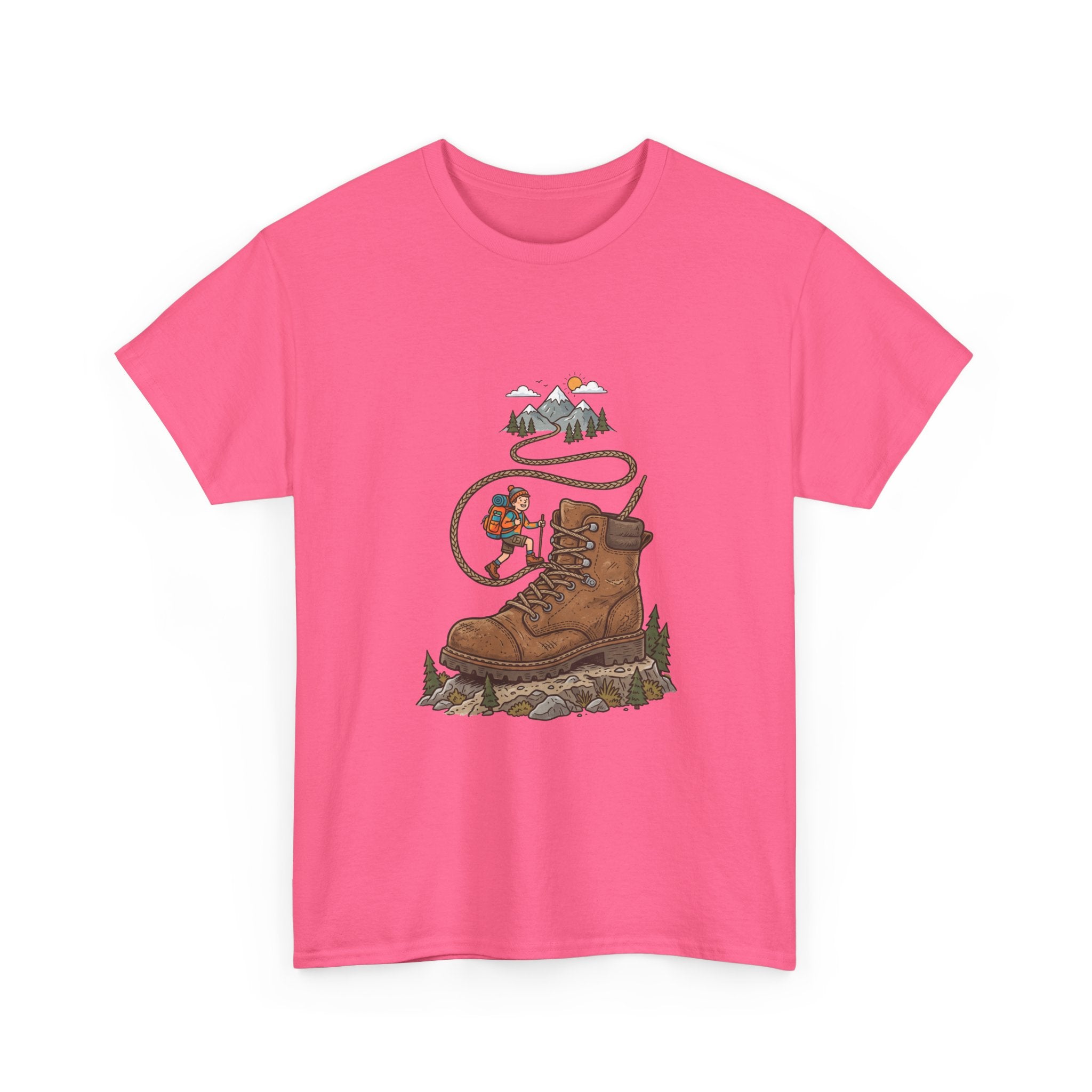 Hiking Boot Adventure Graphic Tee — Outdoor Trail Camper Shirt