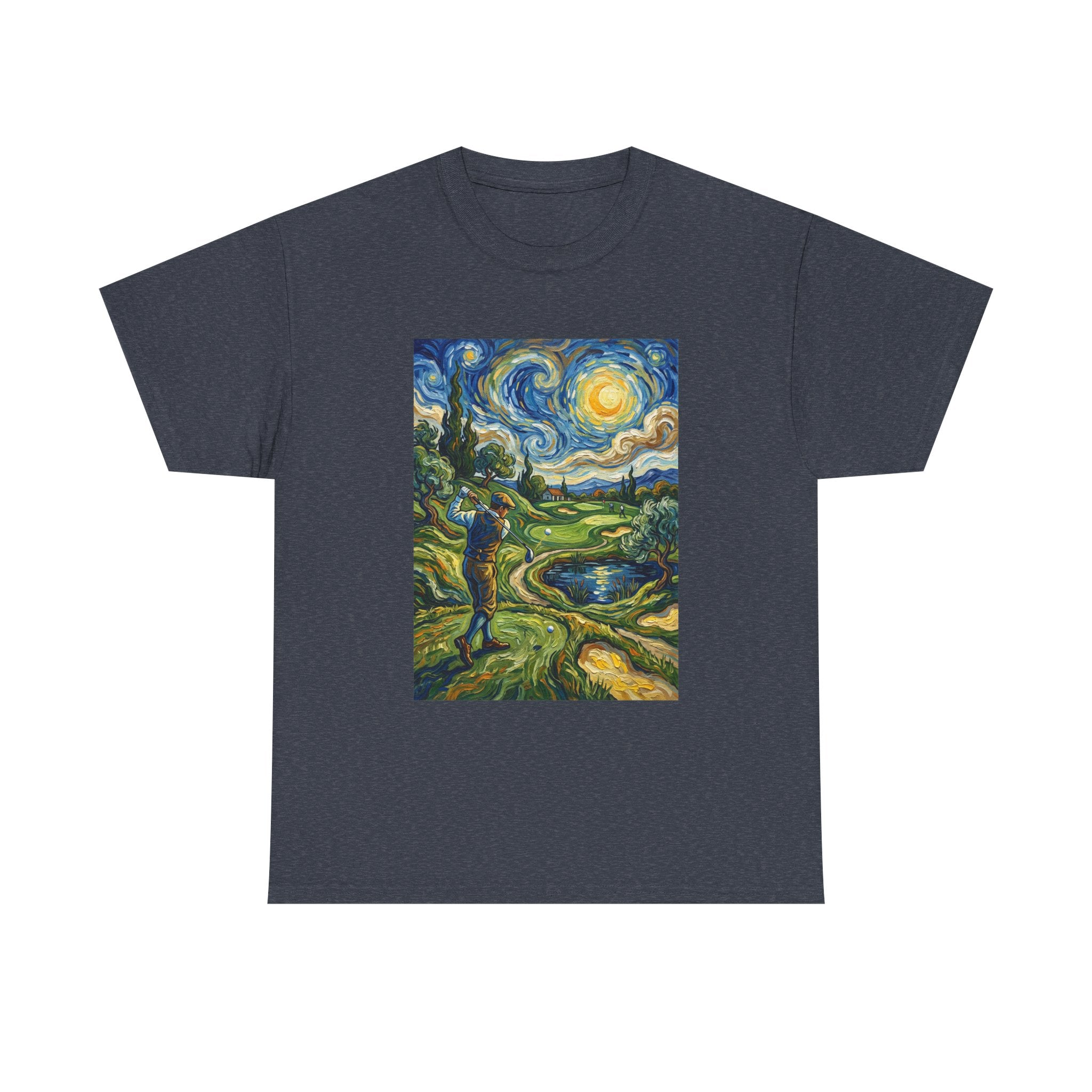 Golf Van Gogh Style T-Shirt — Starry Night Golf Artwork Tee
