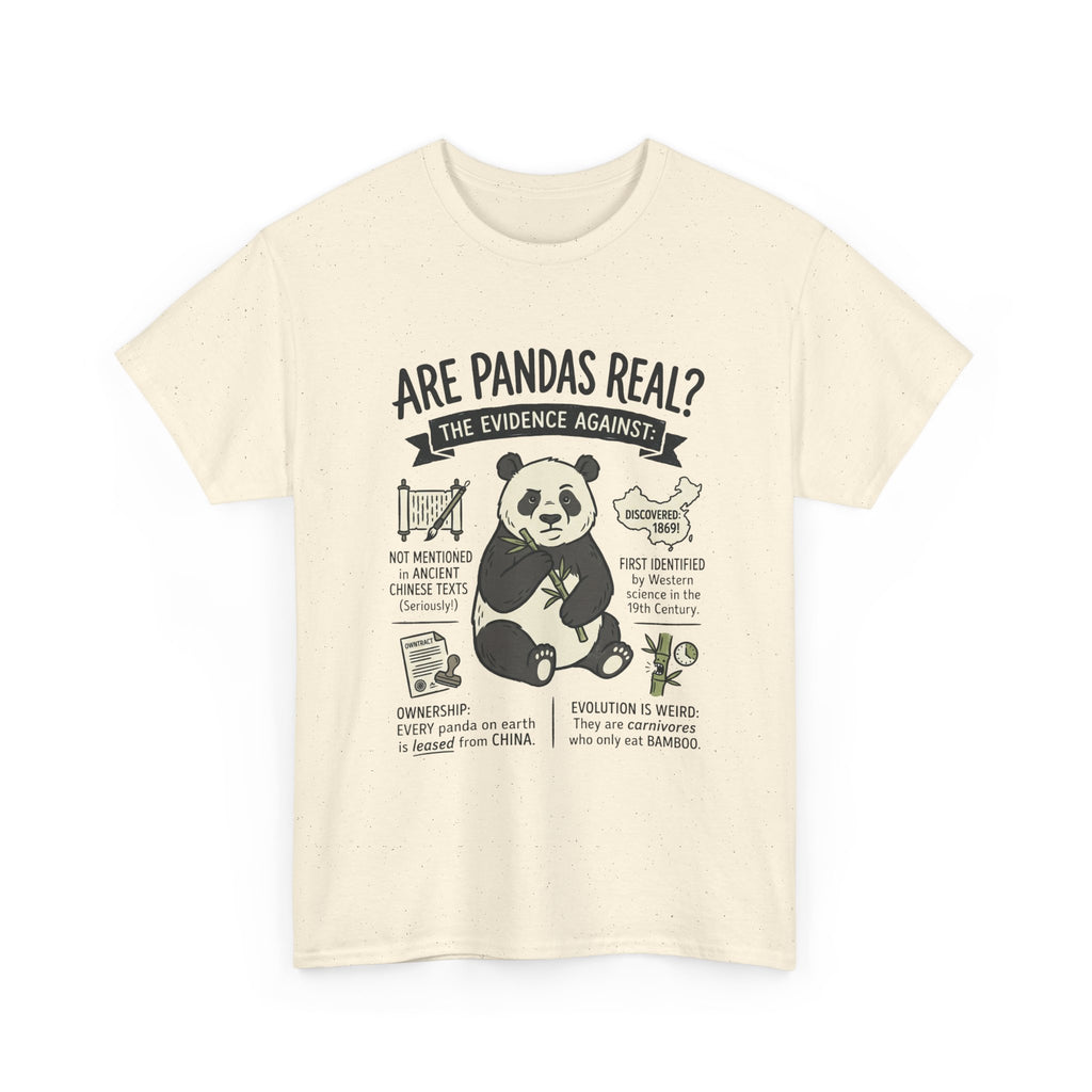 Are Pandas Real? Graphic Tee — Funny Panda Infographic T-Shirt