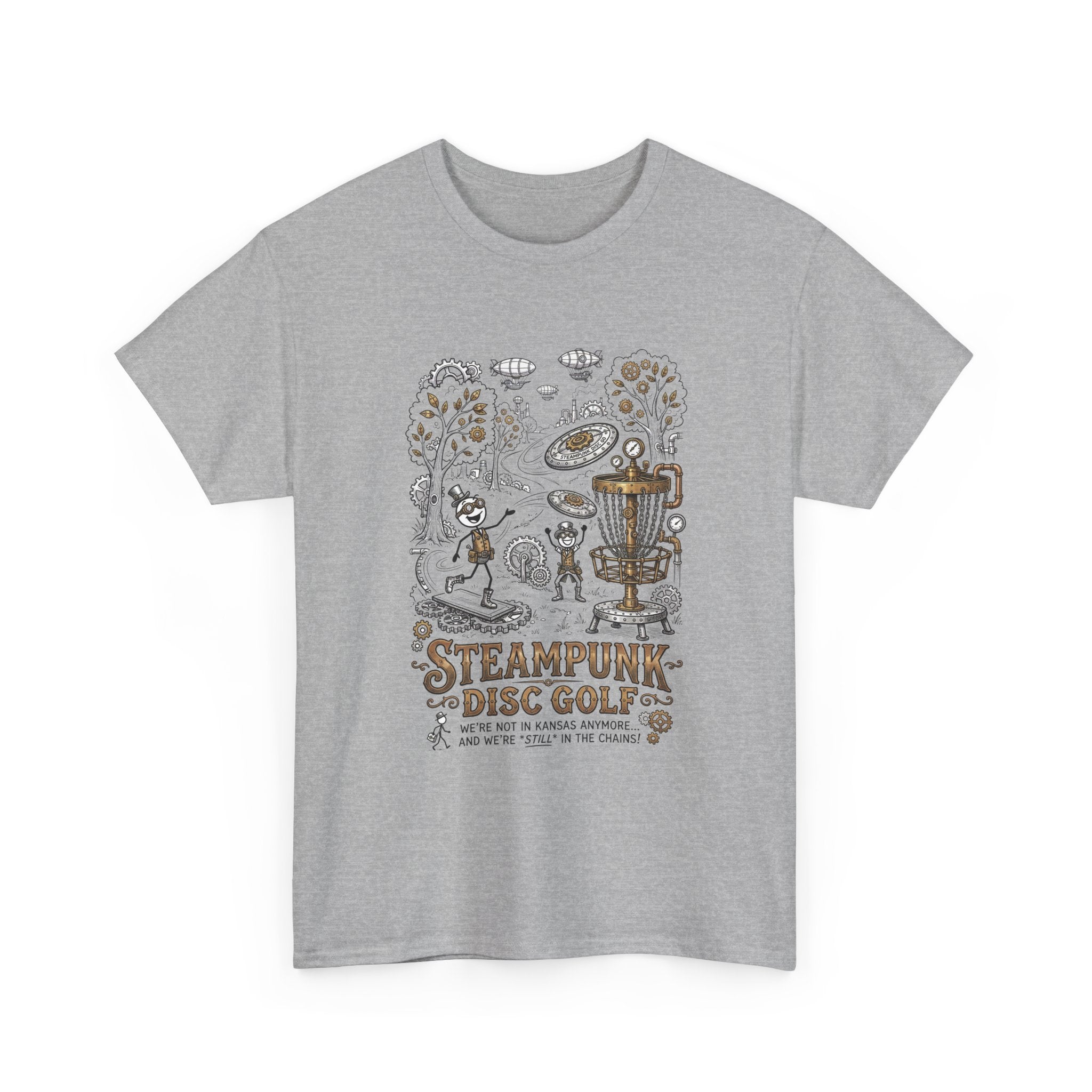 Steampunk Disc Golf T-Shirt — Vintage Victorian Disc Golf Design