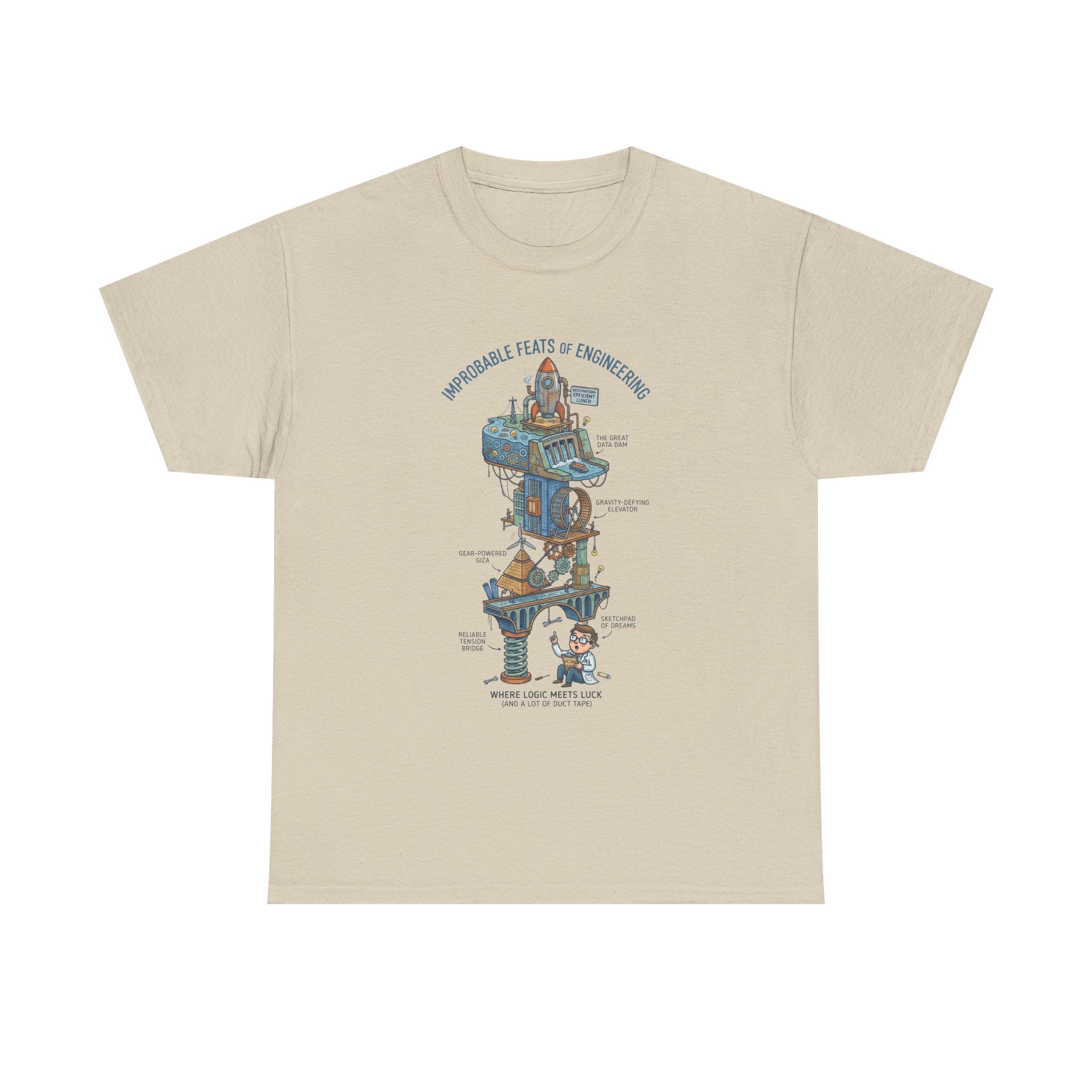 Engineering Feats T‑Shirt — Engineering Diagram Tee