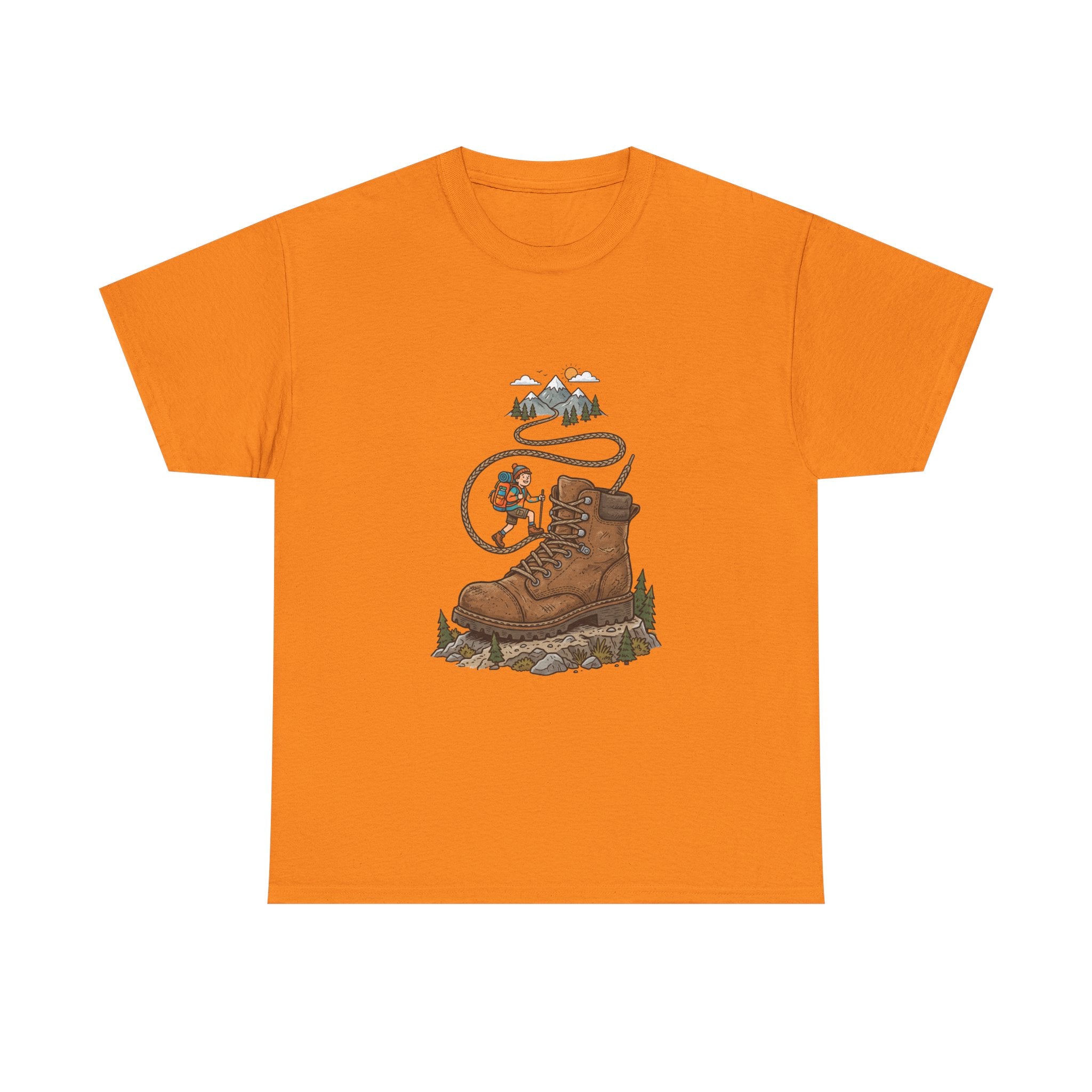 Hiking Boot Adventure Graphic Tee — Outdoor Trail Camper Shirt