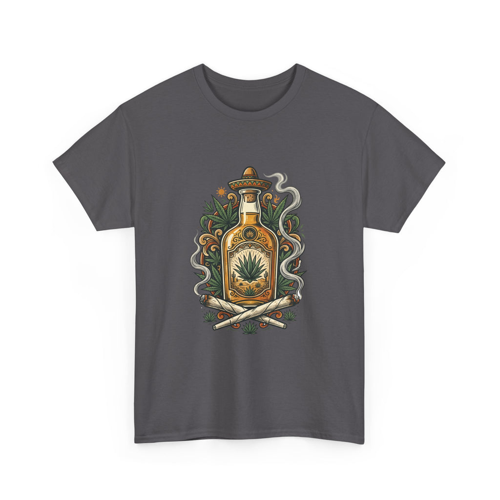 Tequila Bottle Graphic Tee — Agave Spirit Illustration T-Shirt