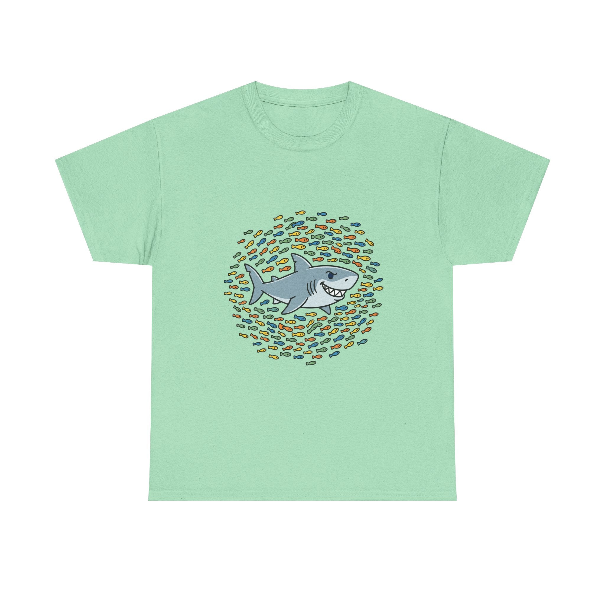 Shark and School Graphic Tee — Cute Ocean Kids Shirt