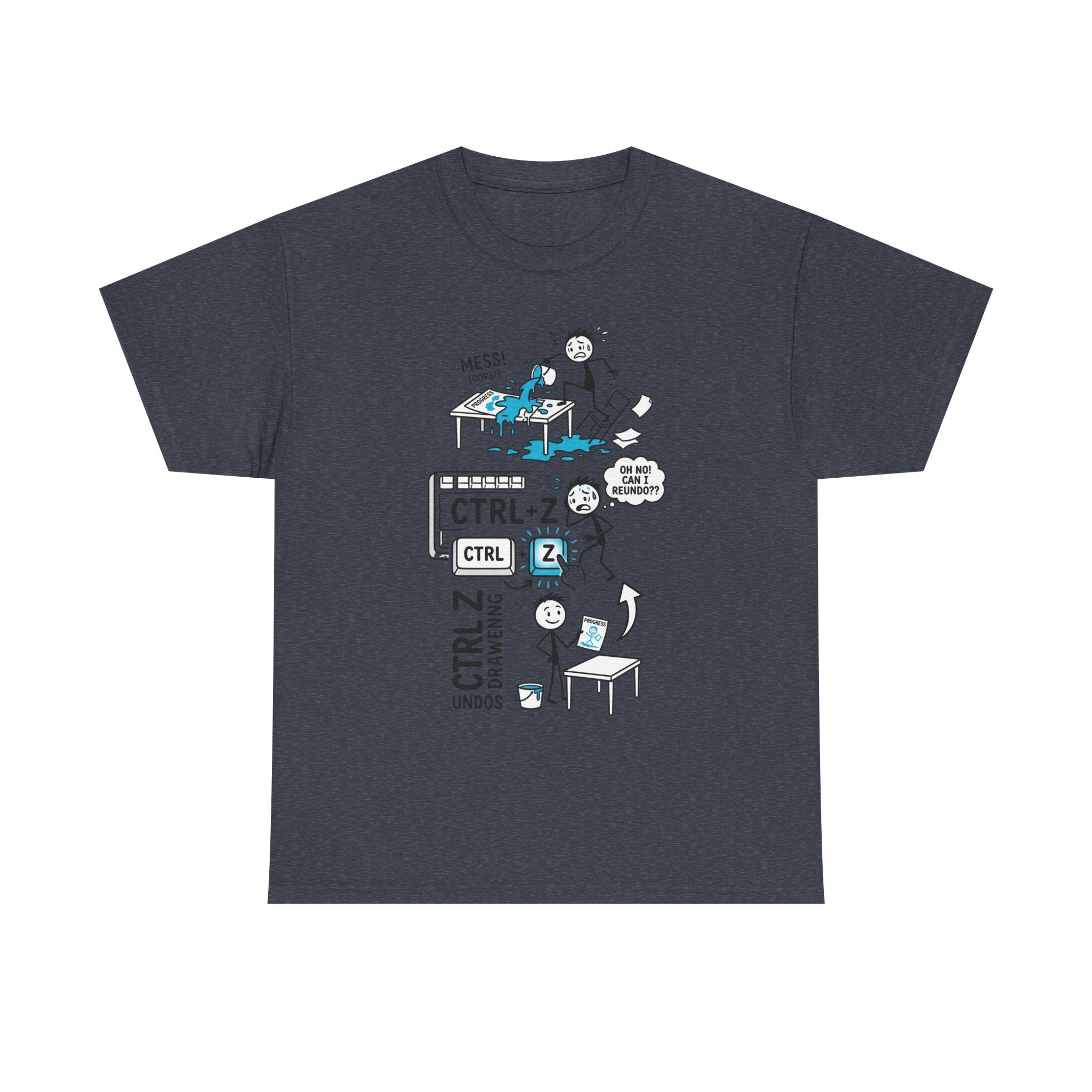 Ctrl Z Funny Graphic T-Shirt – Undo Computer Chaos Tee for Coders & Designers
