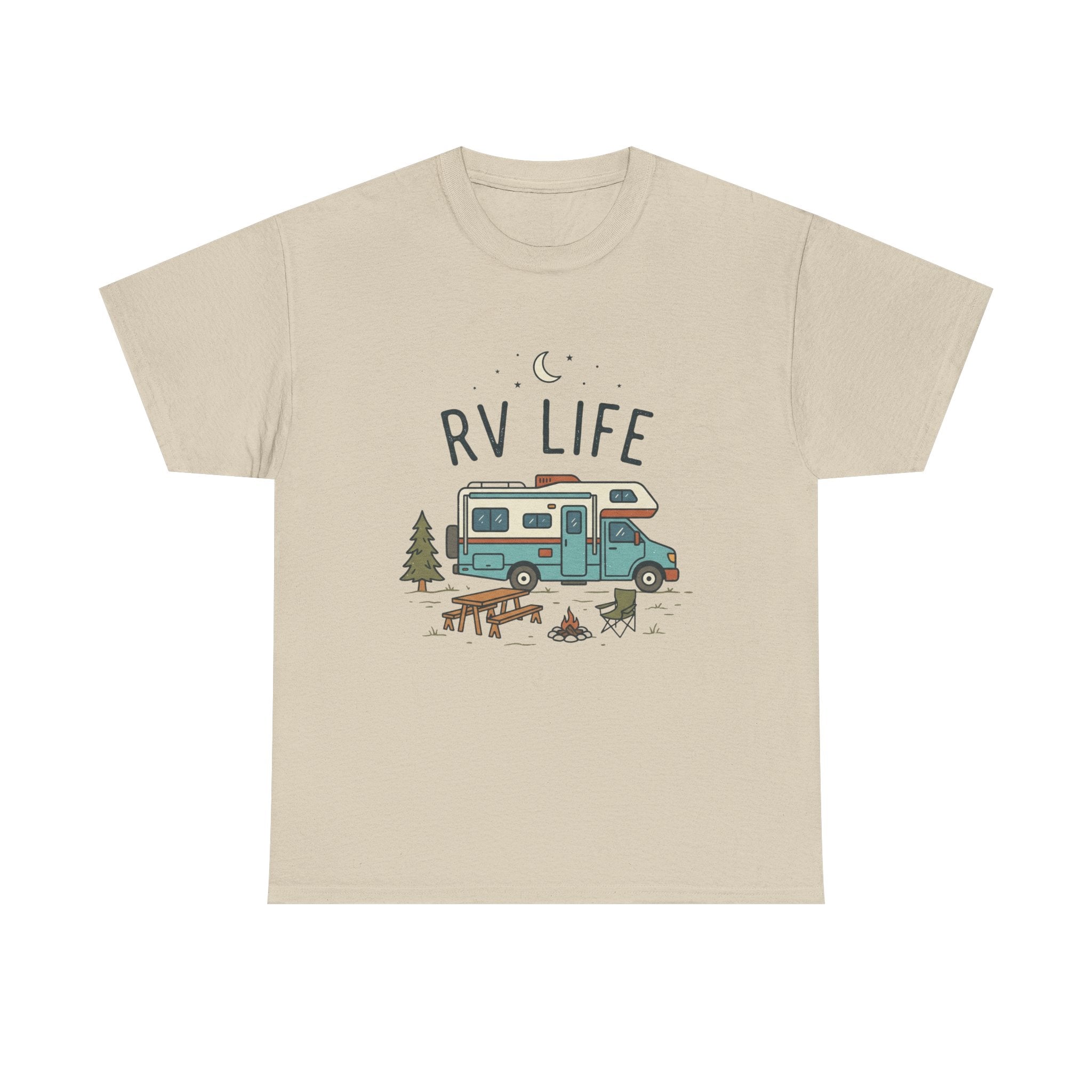 RV Life T‑Shirt — Retro Camper Tee for RV Travelers & Camping Enthusiasts