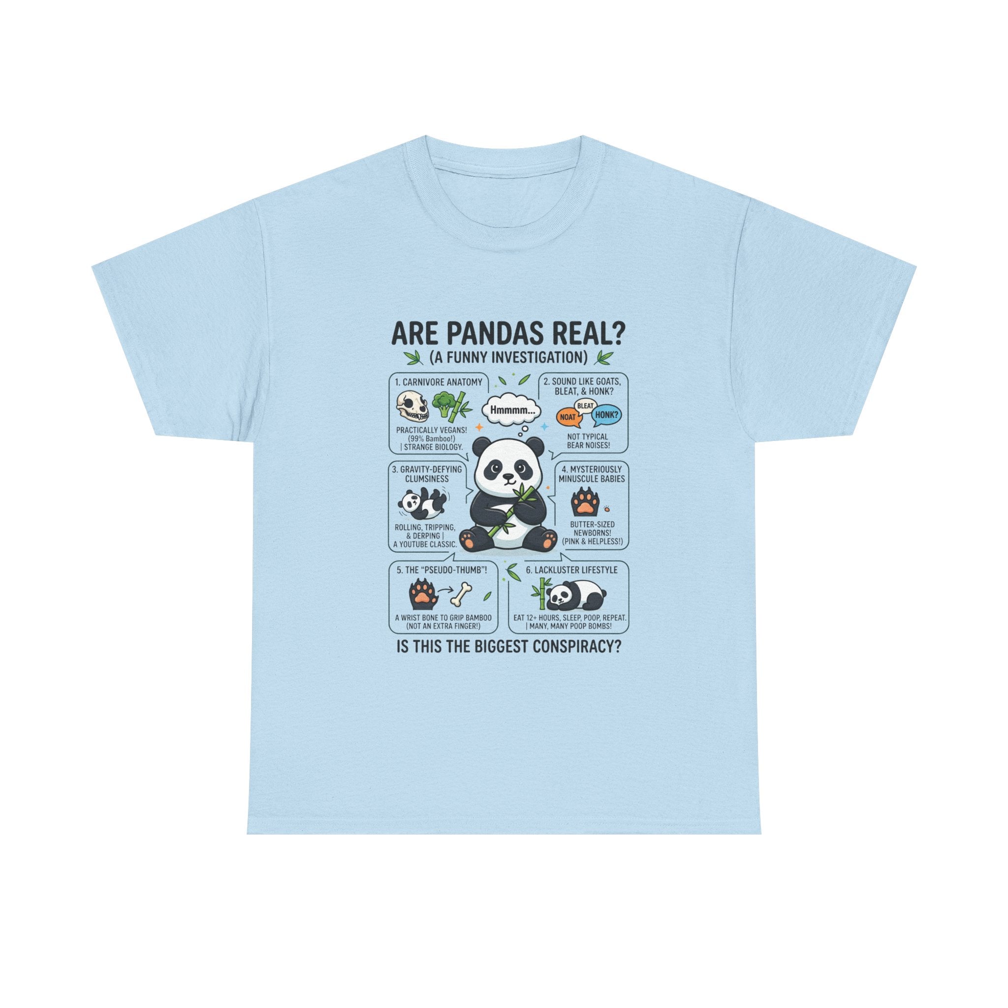 Are Pandas Real? Funny Panda Infographic T-Shirt