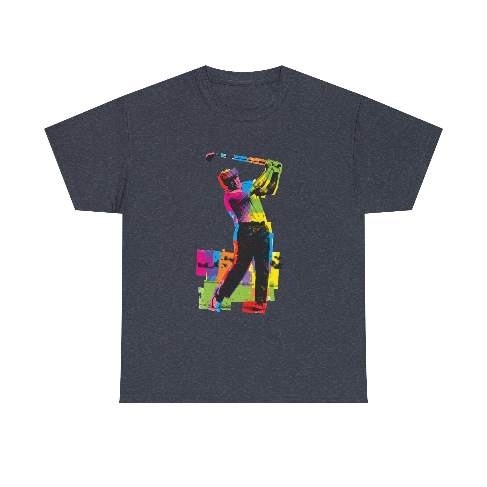 Golf Swing Pop Art T-Shirt — Colorful Golfer Graphic Tee