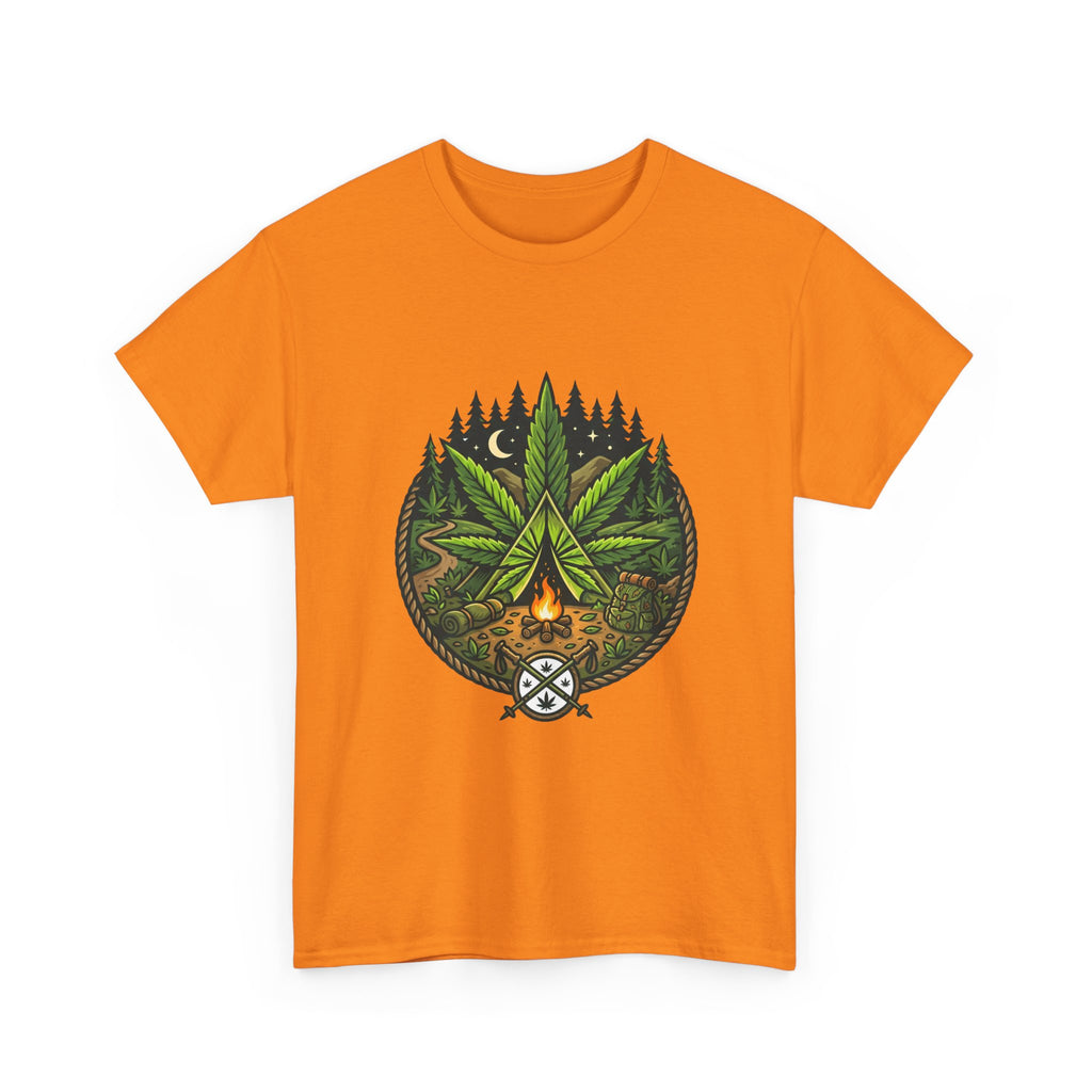 T-Shirt — Campfire Cannabis Leaf Graphic Tee