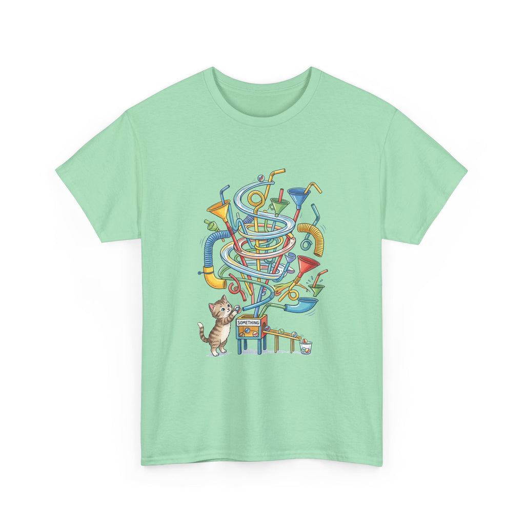 Music Cat T-Shirt — Whimsical Cat Playing Colorful Instruments Tee