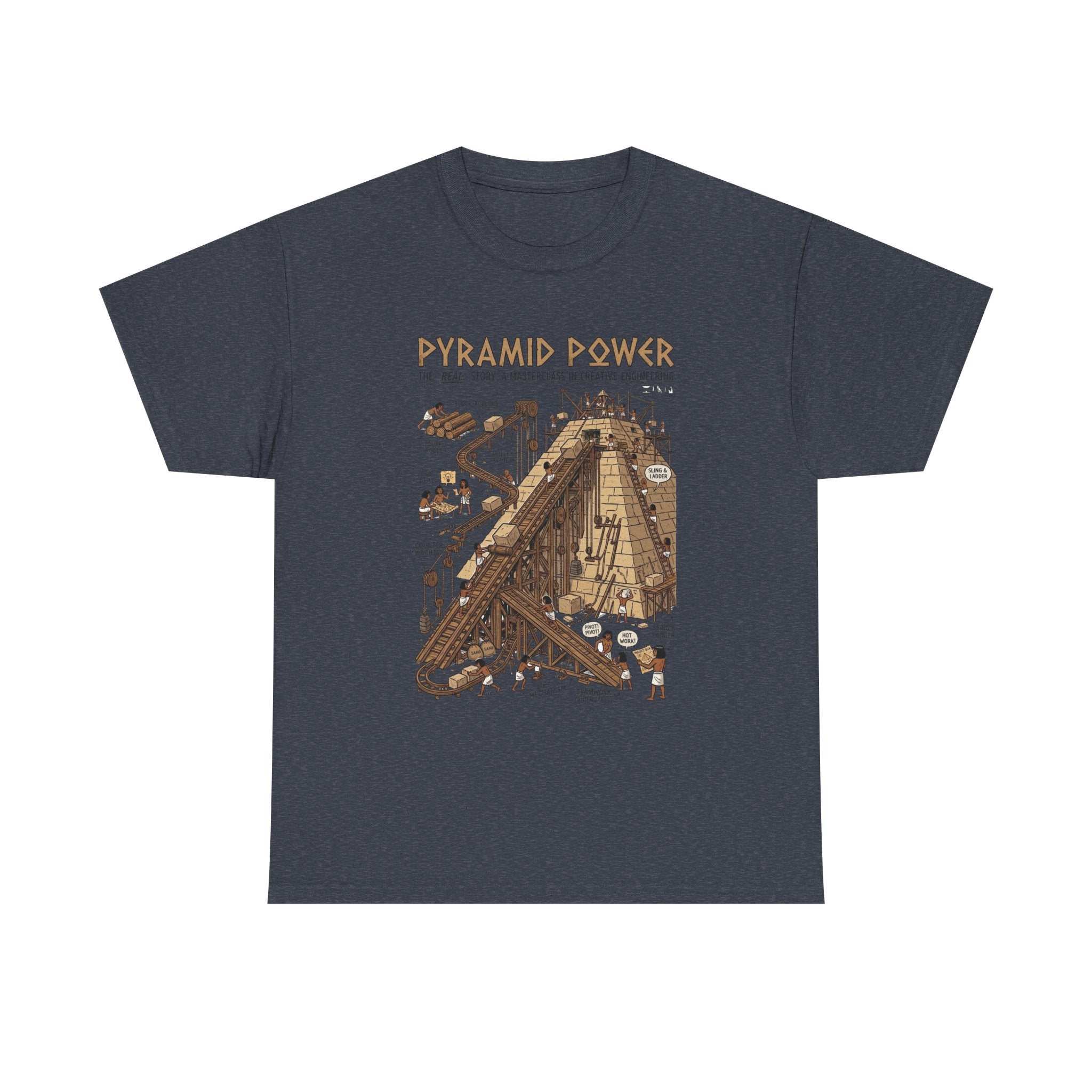 Pyramid Power Tee — Vintage Egyptian Pyramid Diagram Graphic T‑Shirt